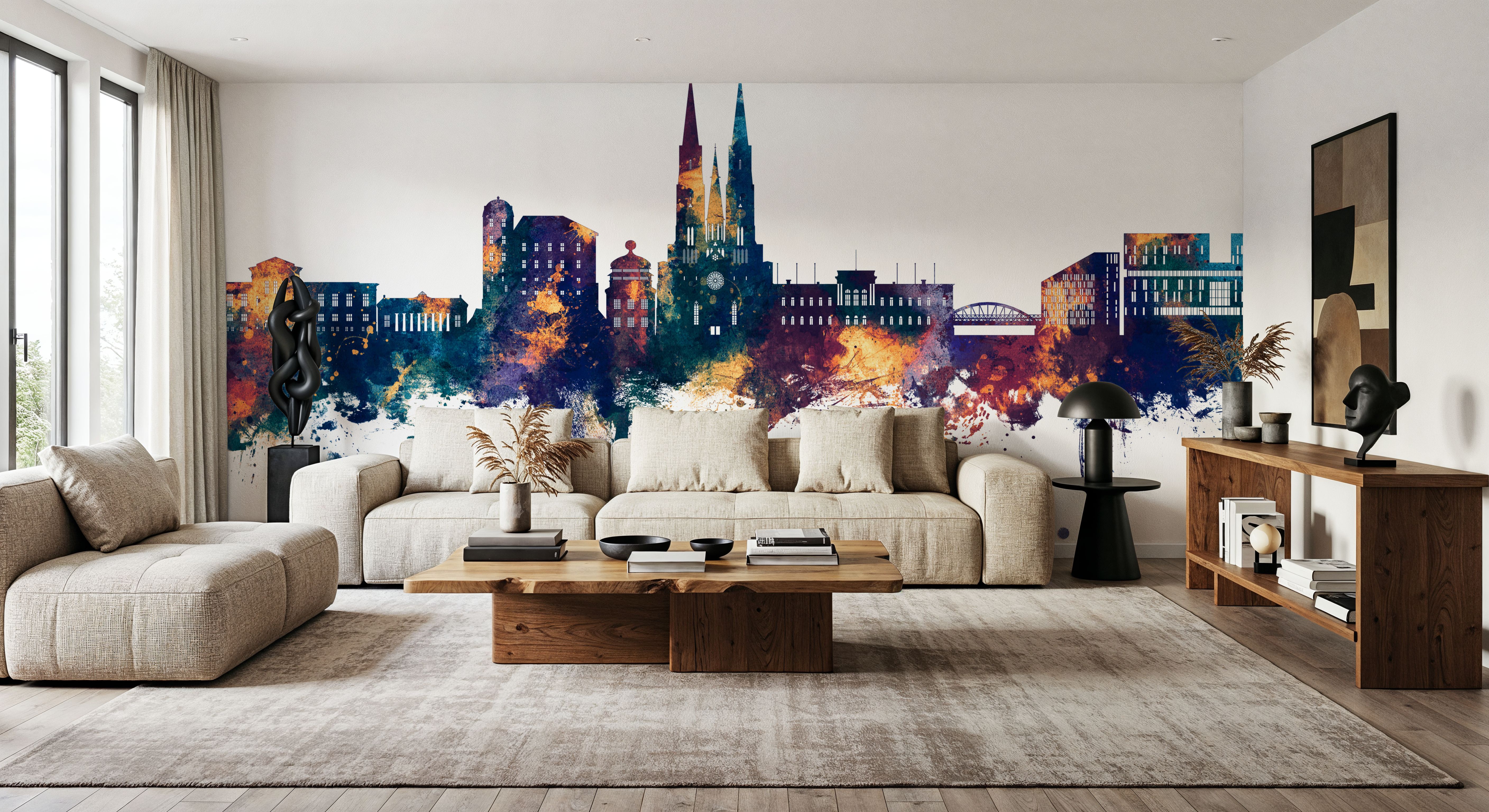 Uppsala Skyline Blue & Bronze