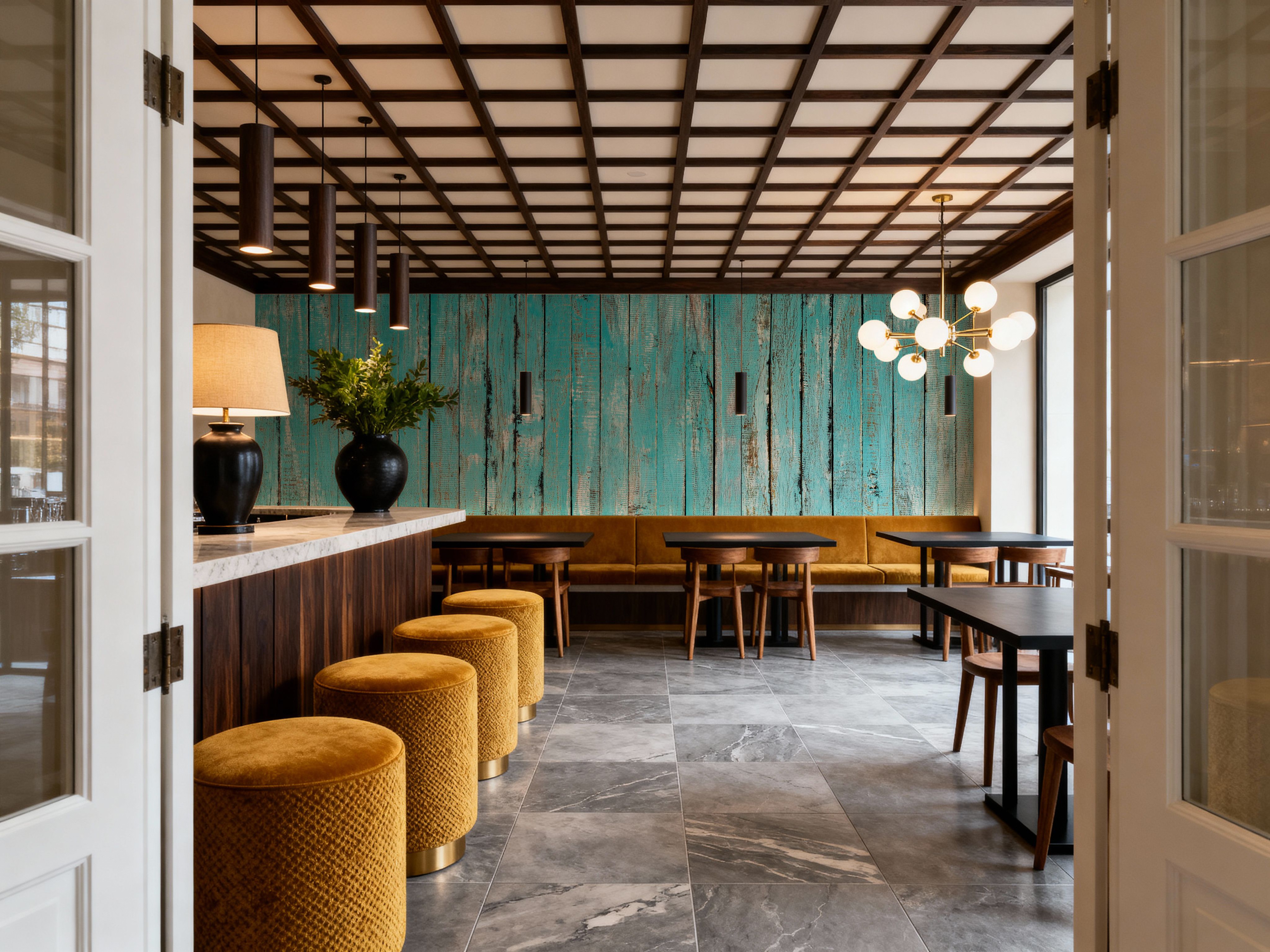 Turqouise Wooden Planks