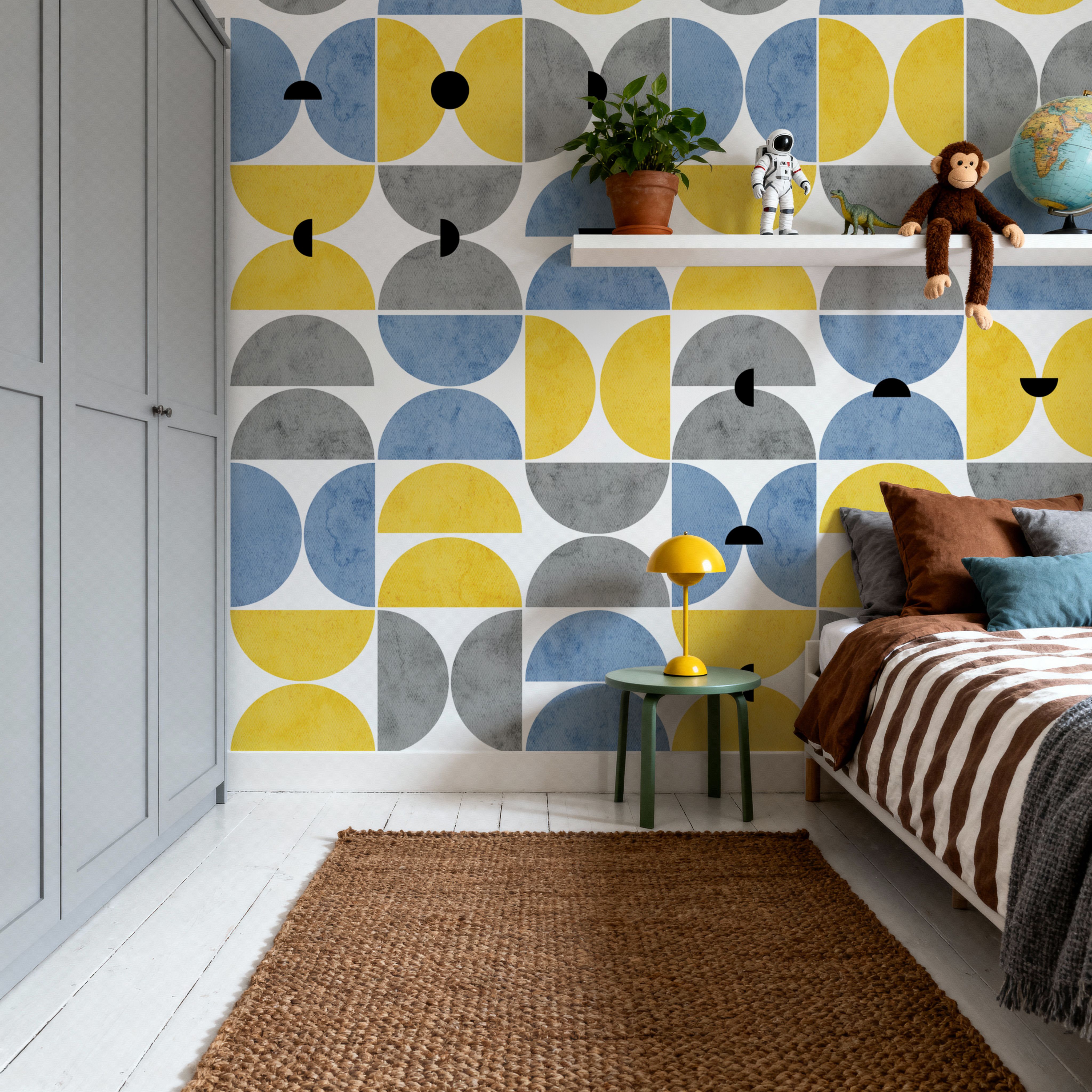 Homley Retro Shapes, Blue