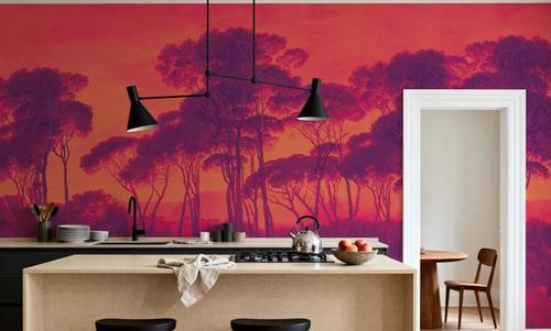 Mediterranean Pine Landscape, Sunset