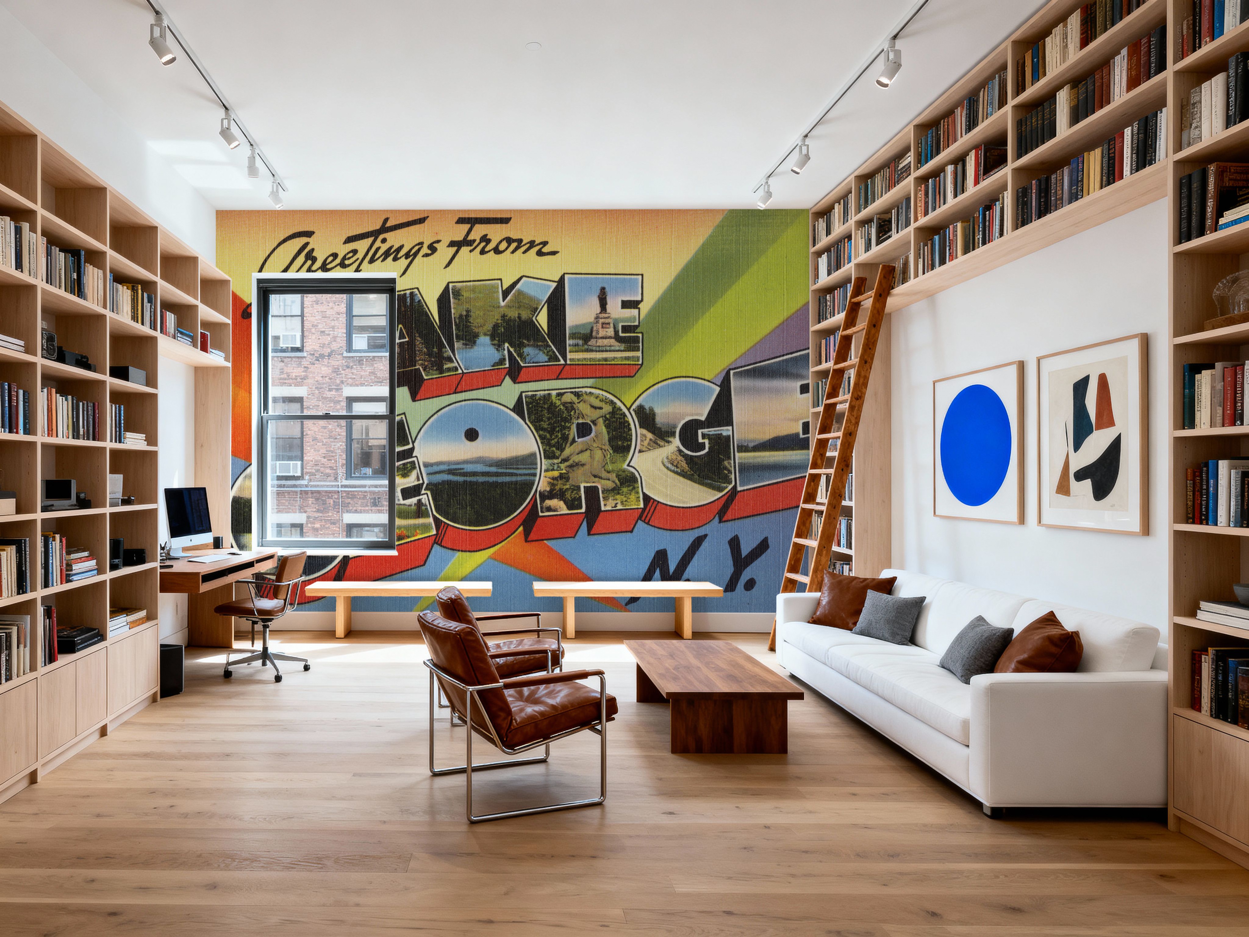 Greetings from Lake George - Screenprint Postcard