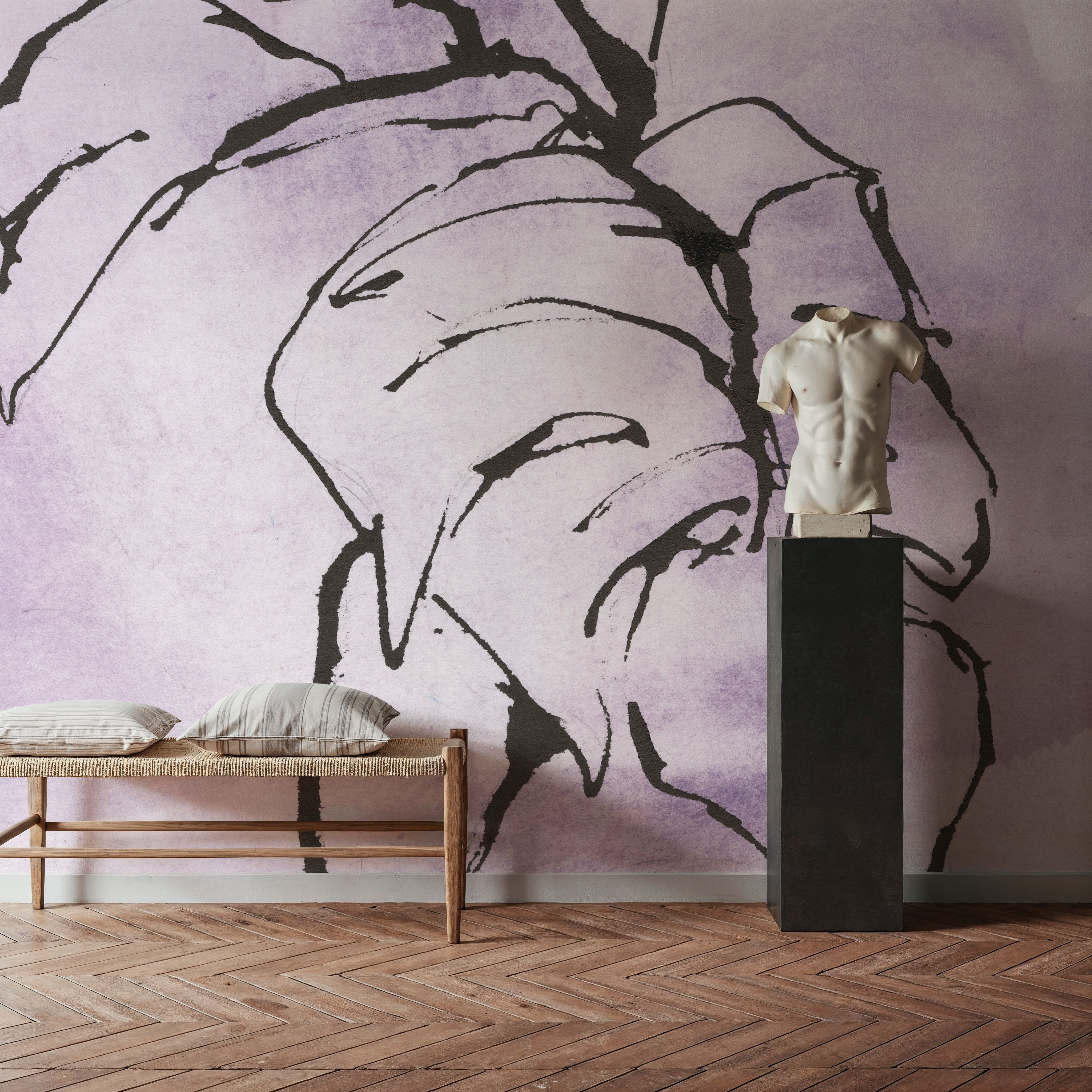Midnight Plum Leaf I