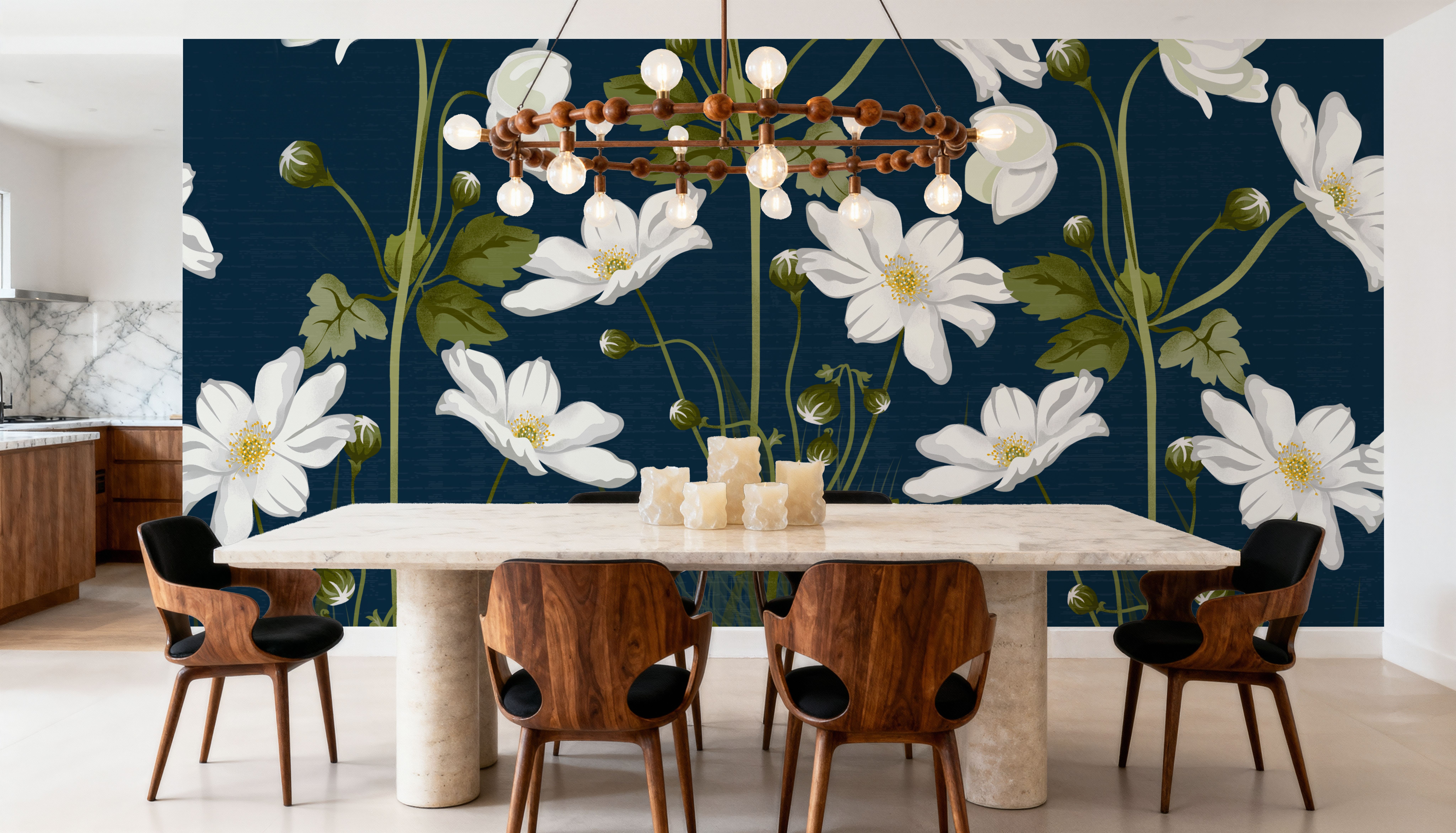 White Anemones, Denim