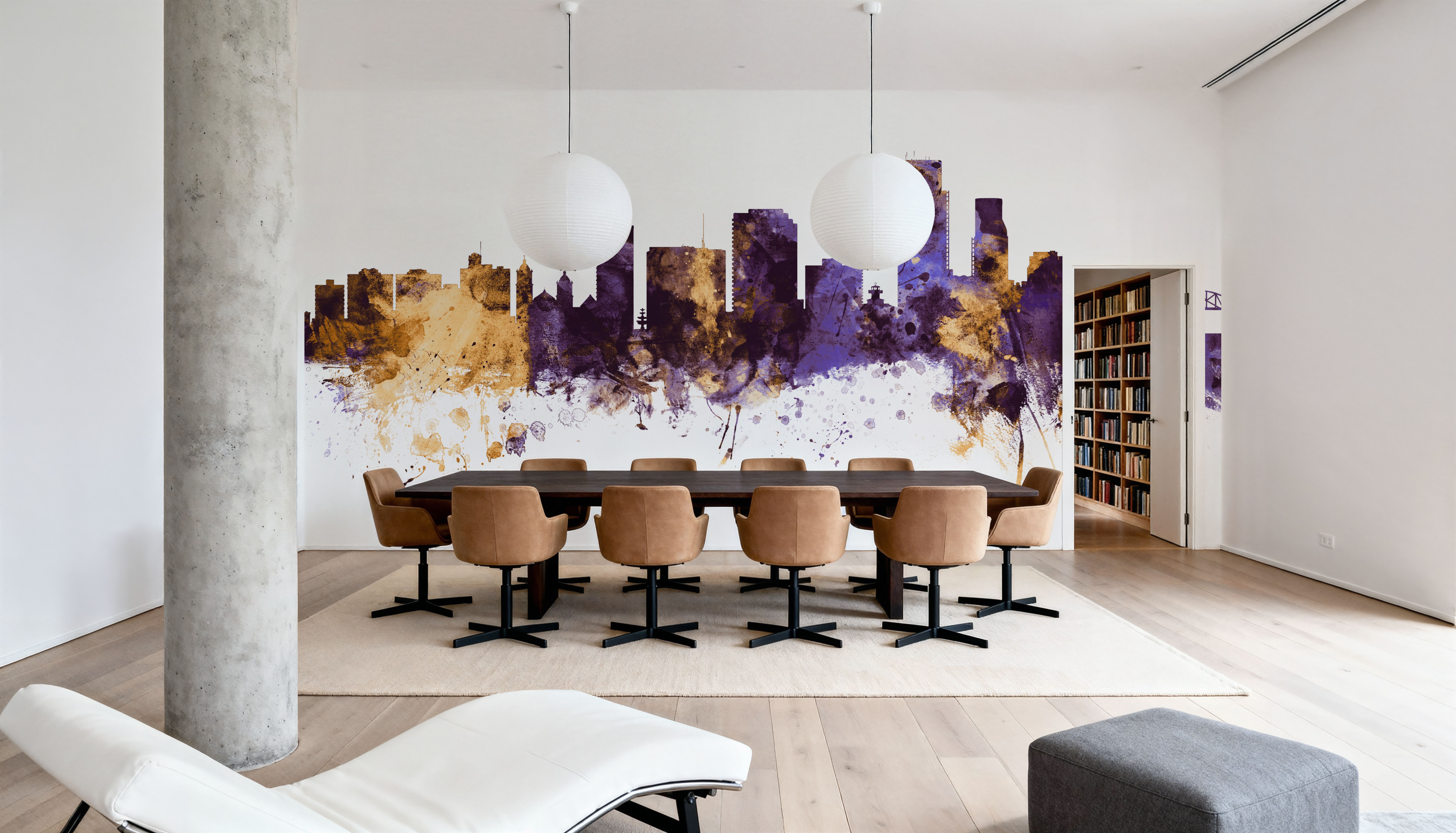 Corpus Christi Texas Skyline Purple & Gold