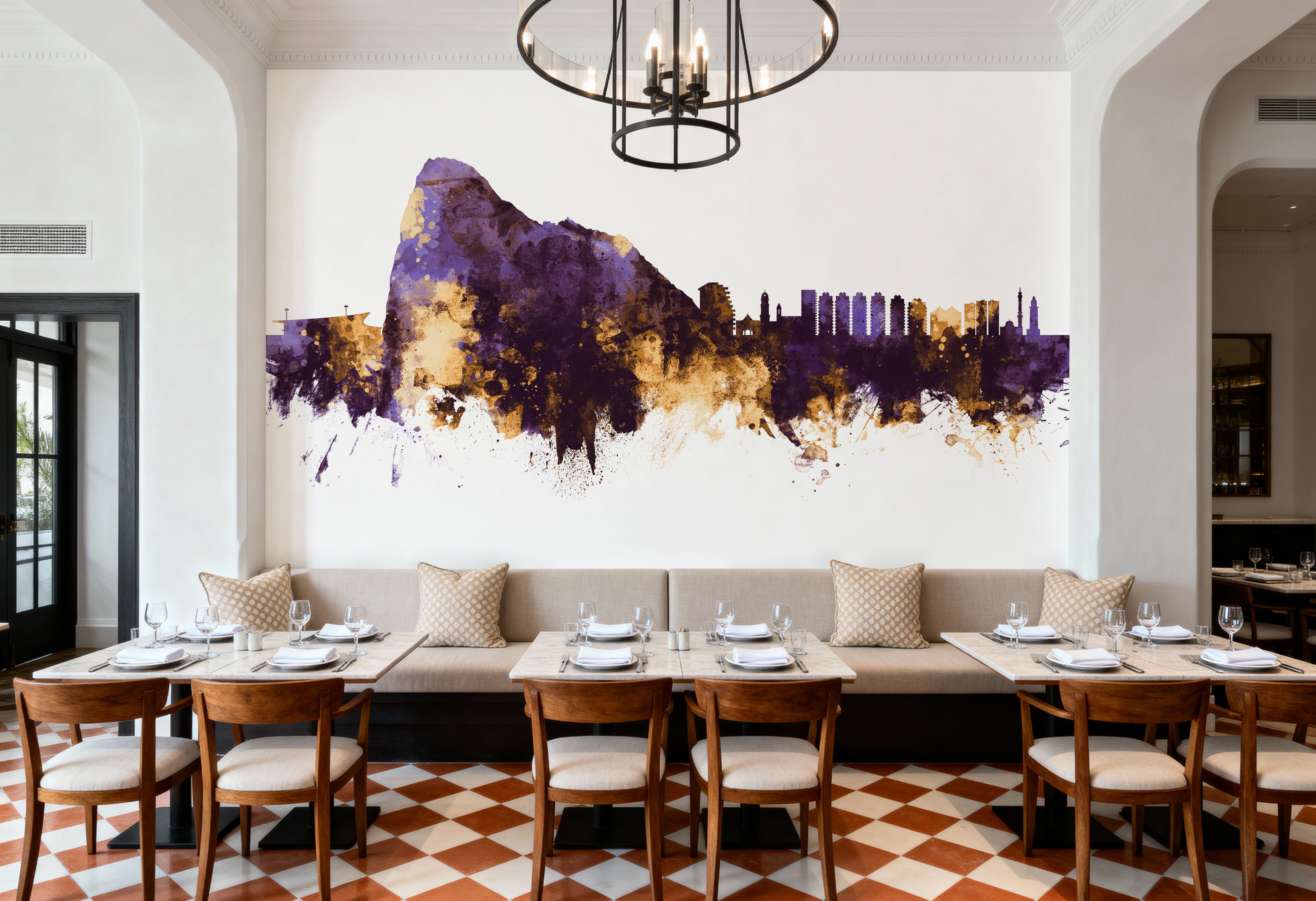 Gibraltar Skyline Purple & Gold