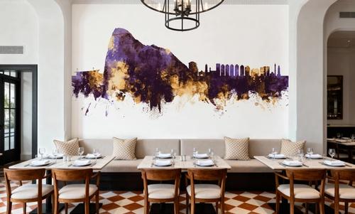 Gibraltar Skyline Purple & Gold