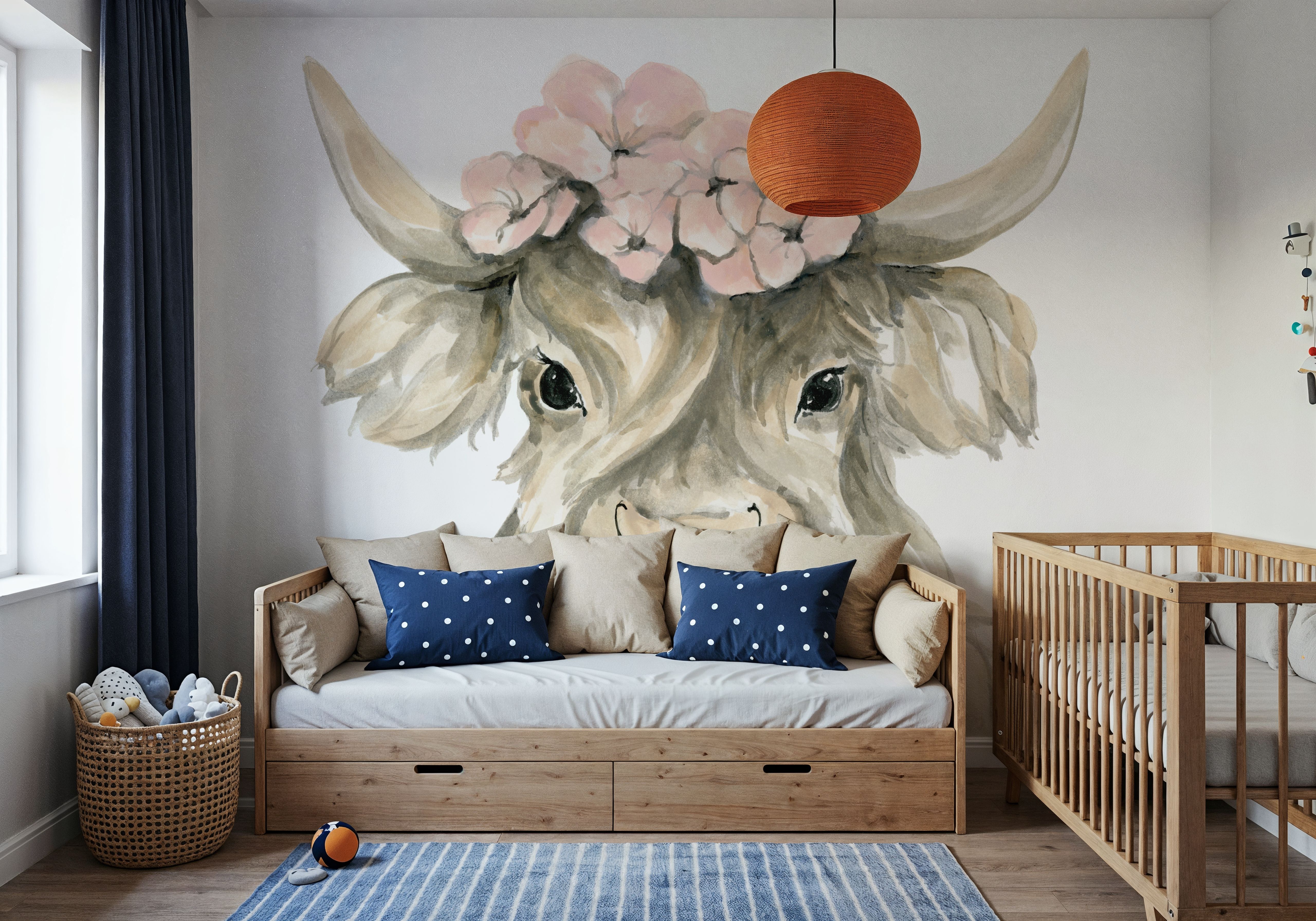 Spring Highland Cow