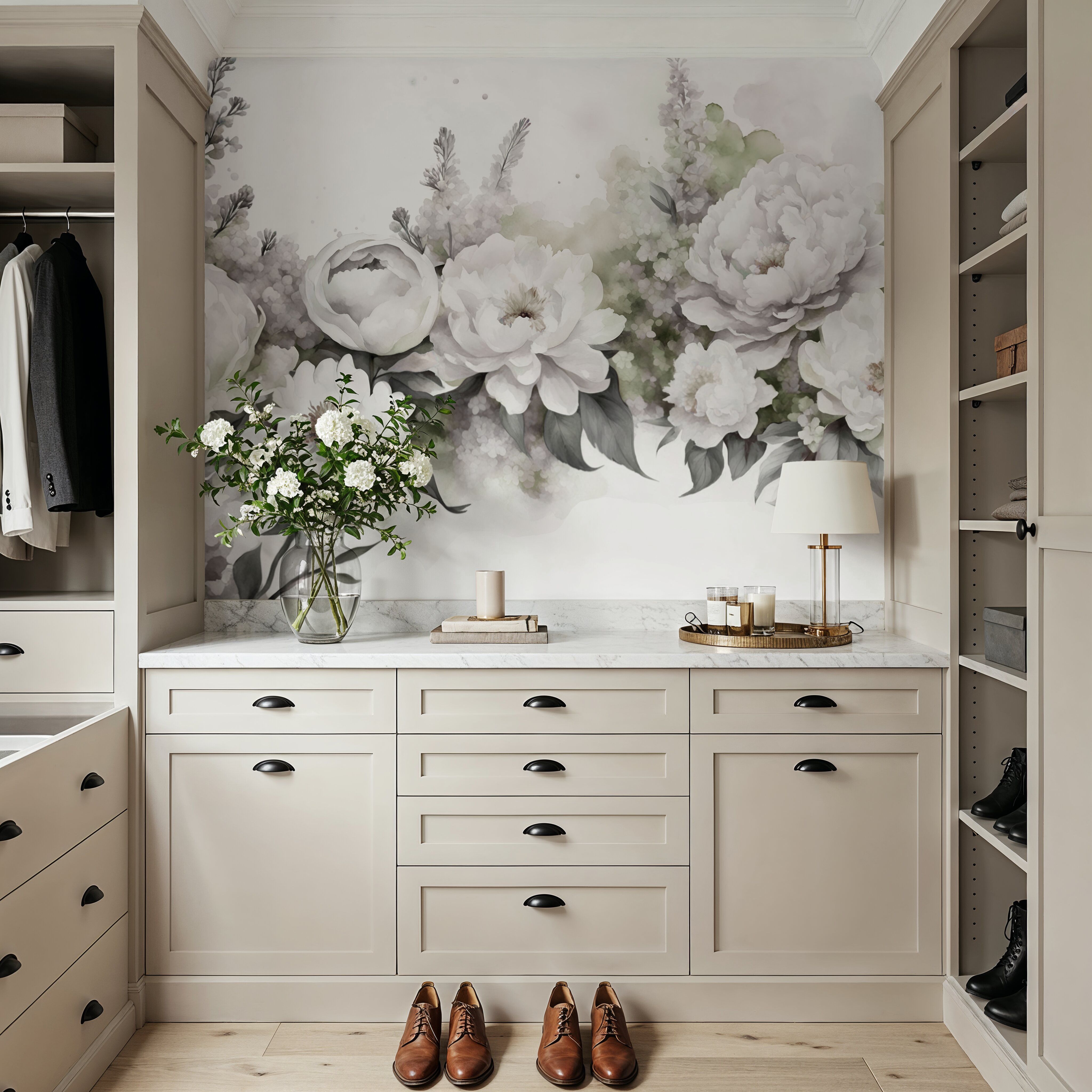 Peony Melody Green and Purple