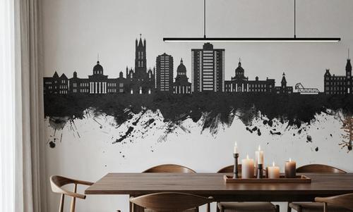 Kingston Canada Skyline Black & White