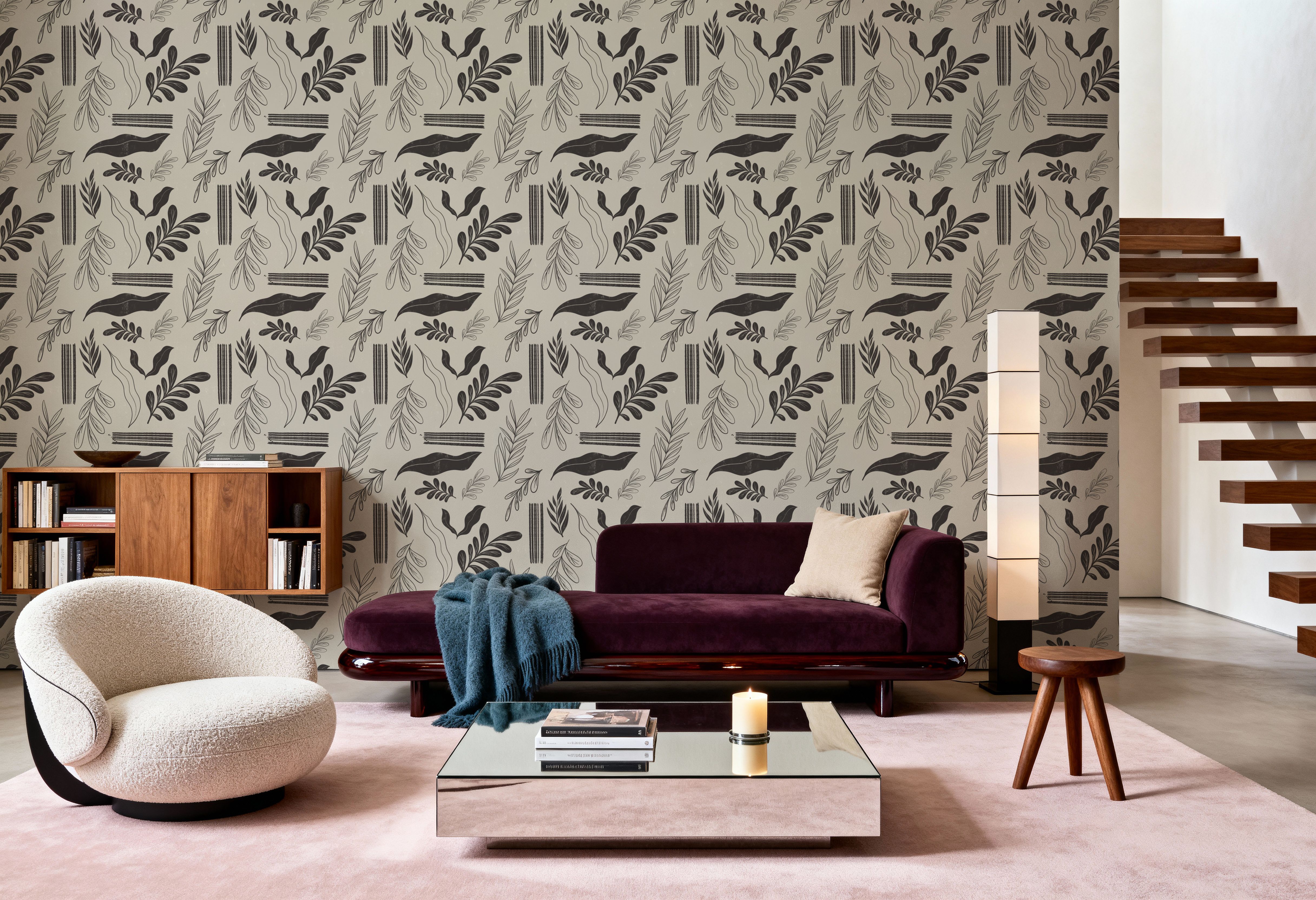 Autumn Leaves Dark Gray