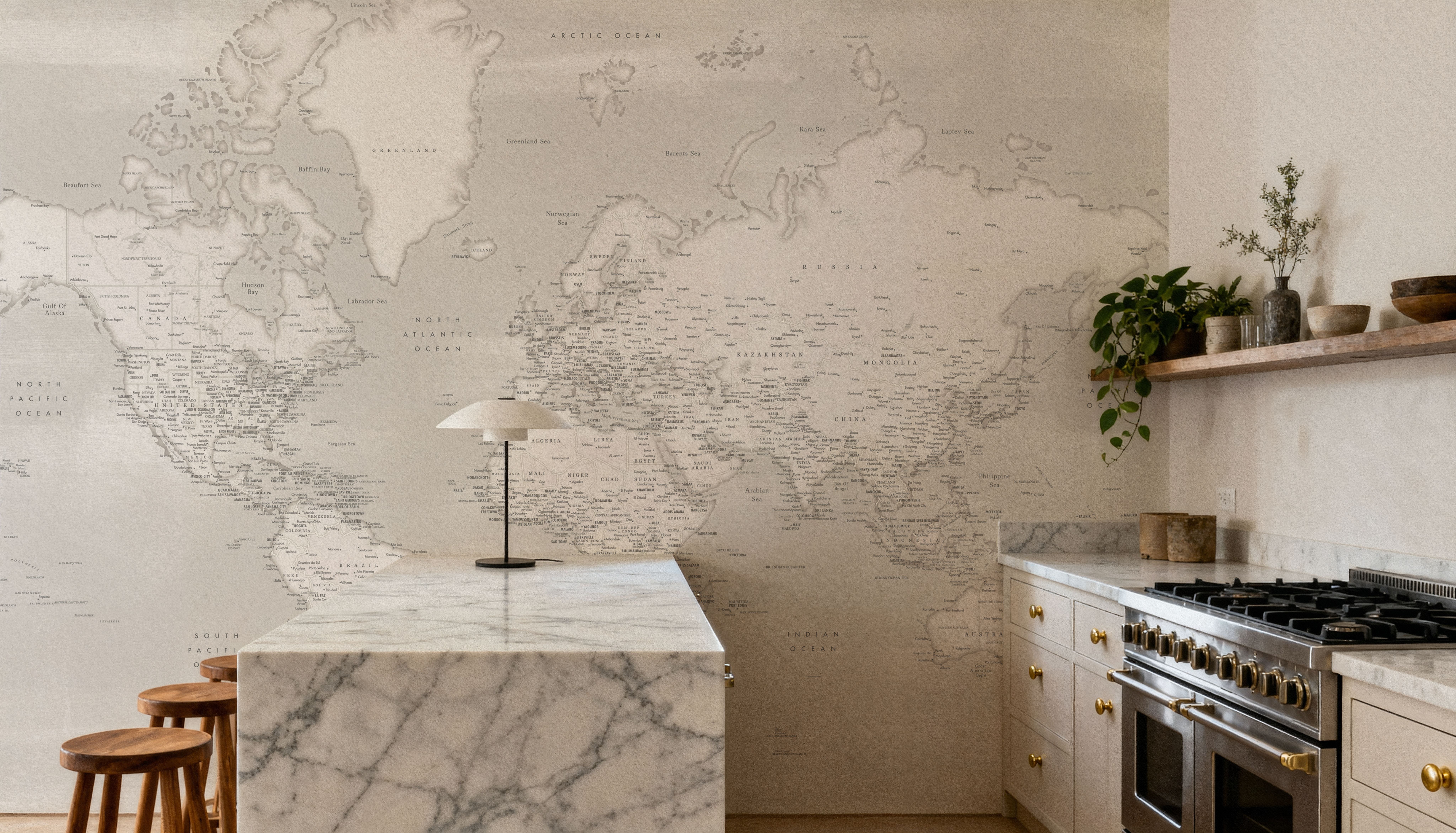 World Map Cities - Maeli Neutral