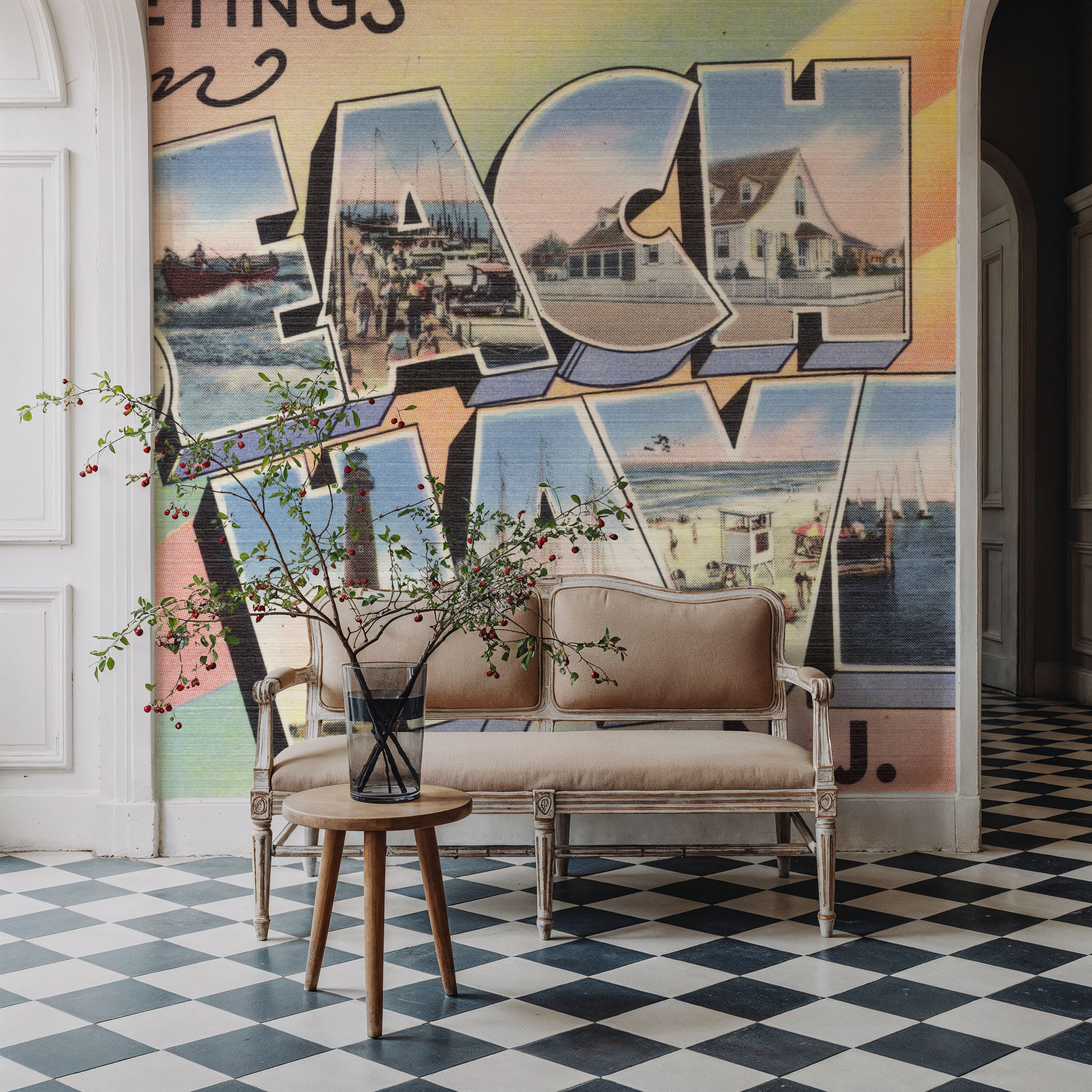 Greetings from Beach Haven - Screenprint Postcard