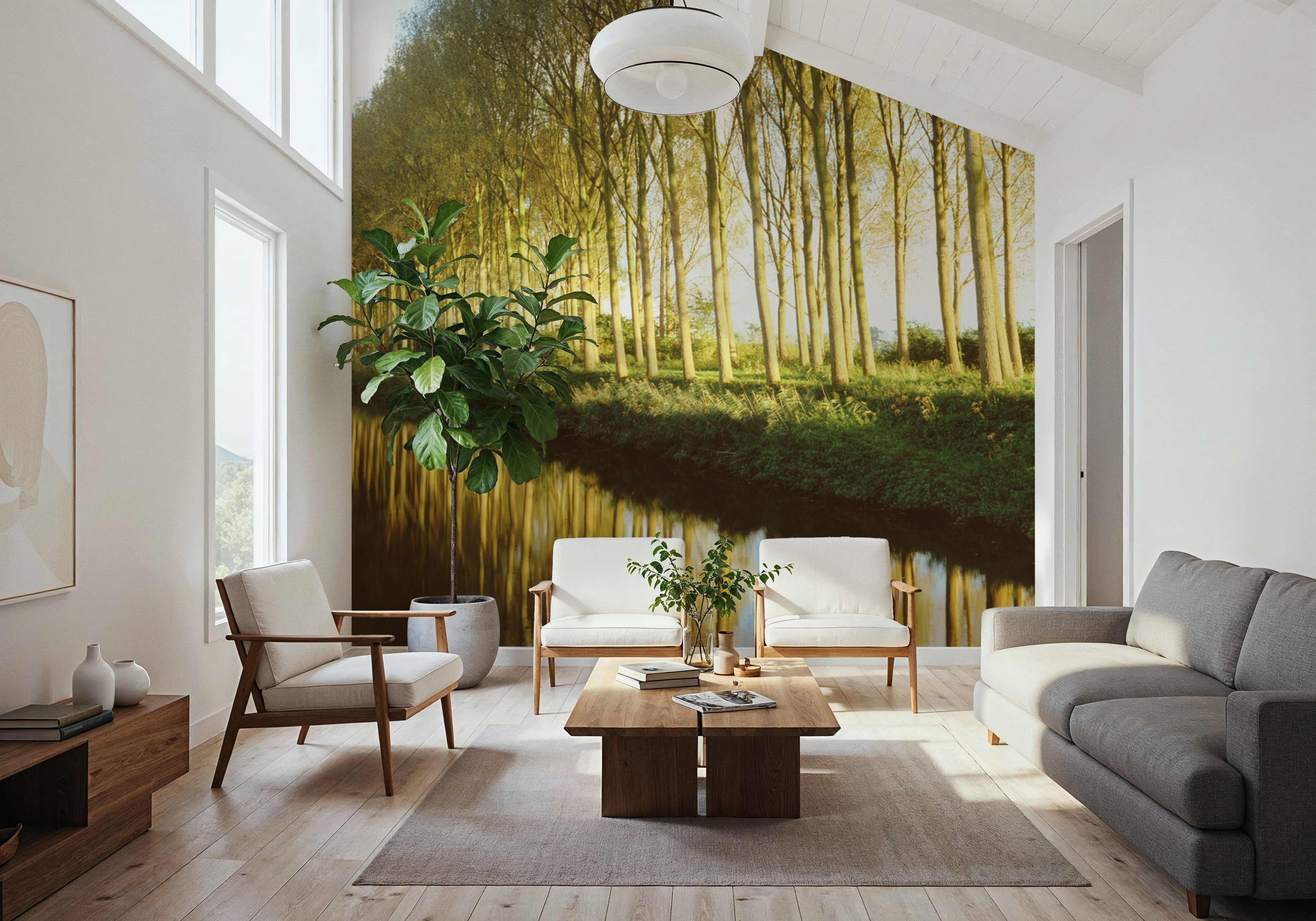 Riverside Mirror, Wallpaper