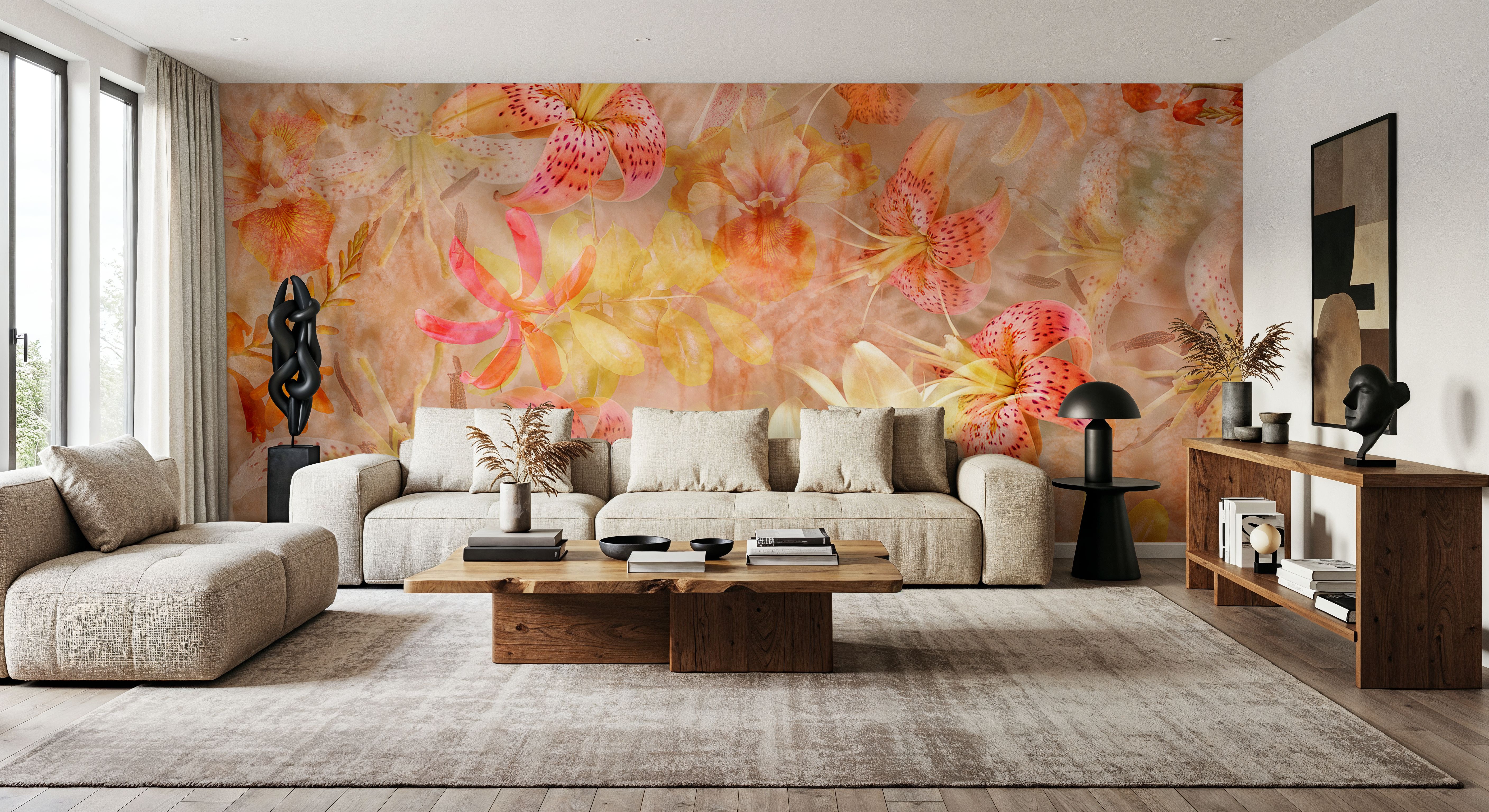 Dancing Bright Lilies, Papel de parede