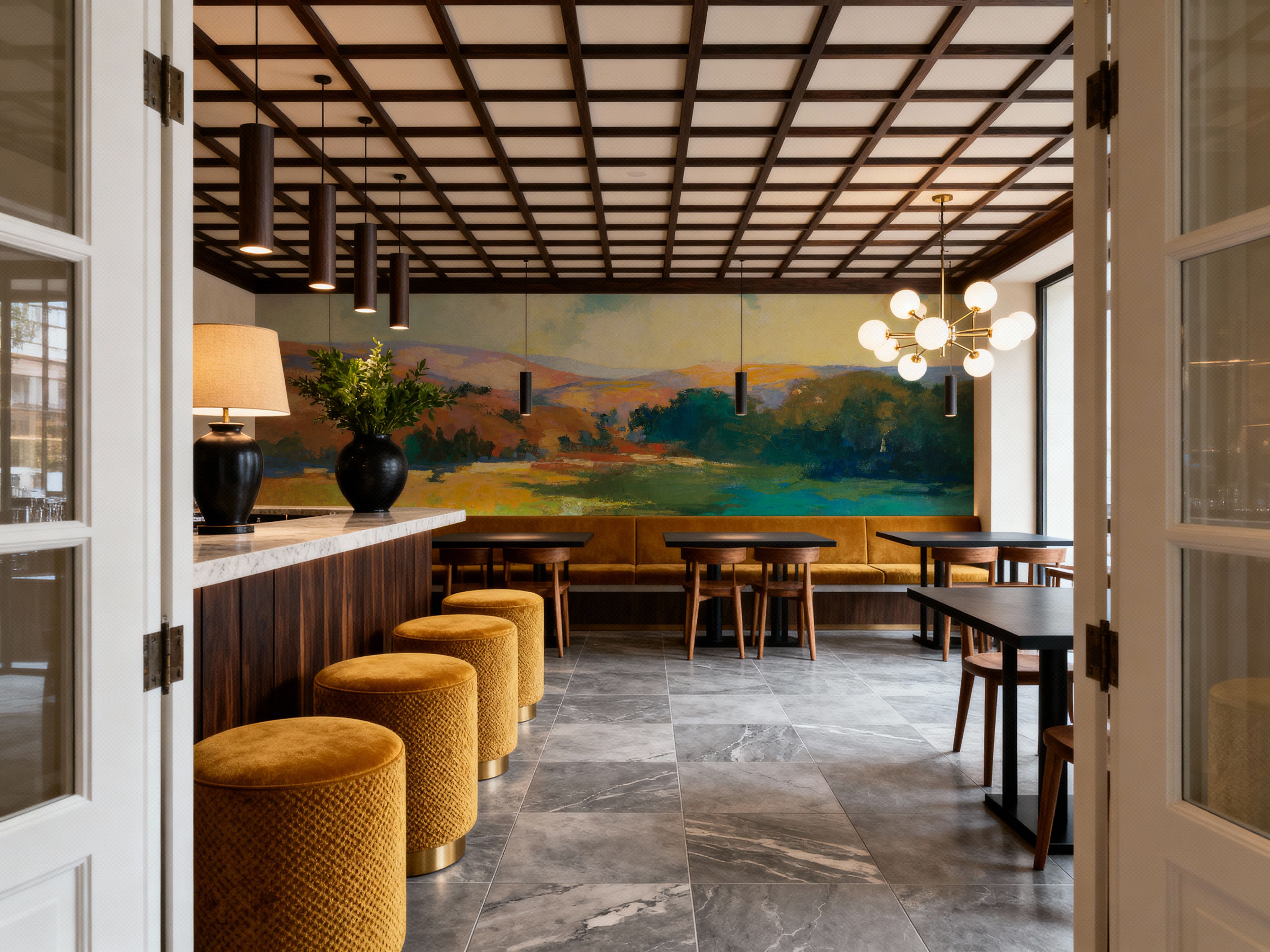 Daybreak Valley, Behang