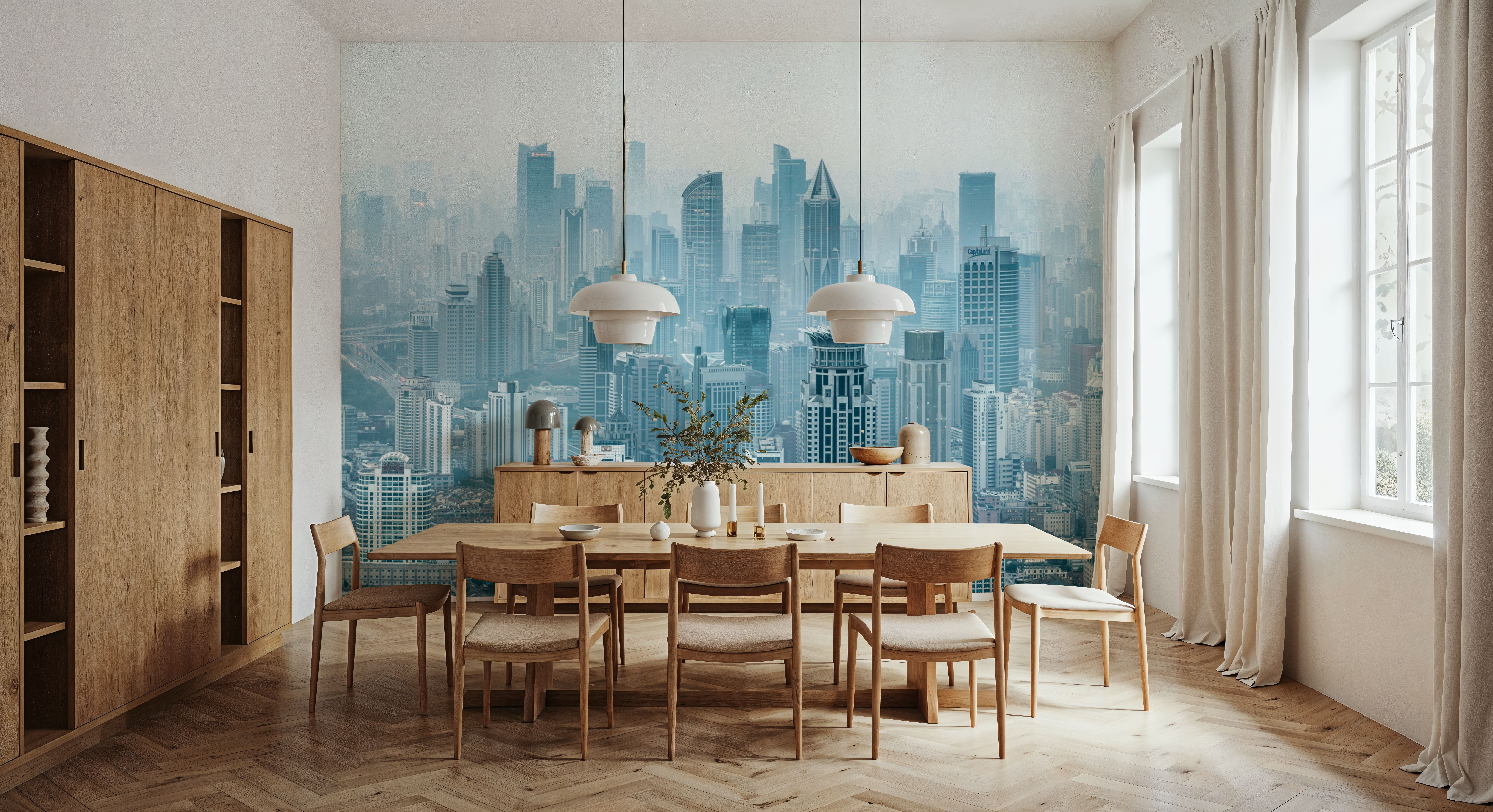 Shanghai Skyline 2018, Papel pintado