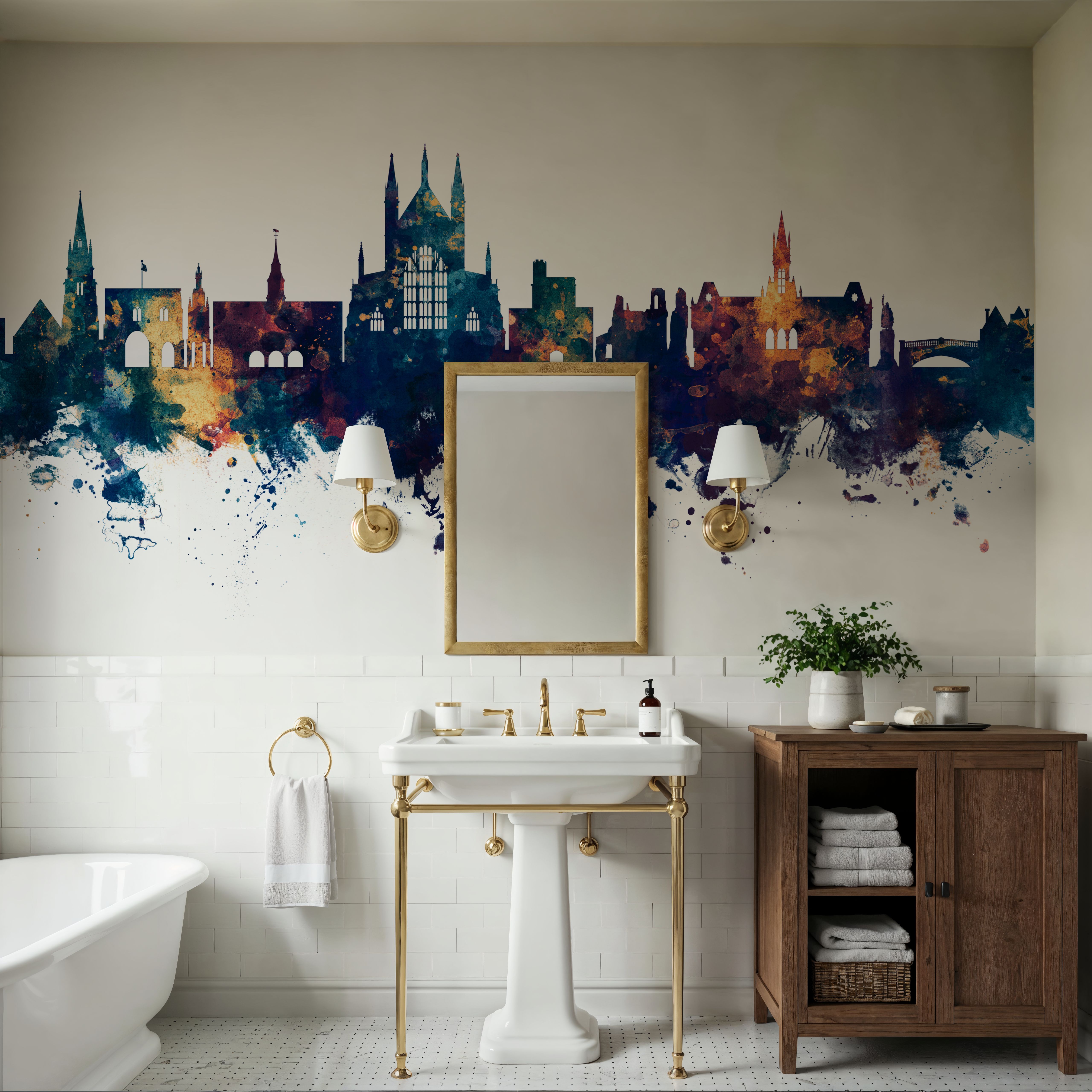 Winchester England Skyline Blue & Bronze