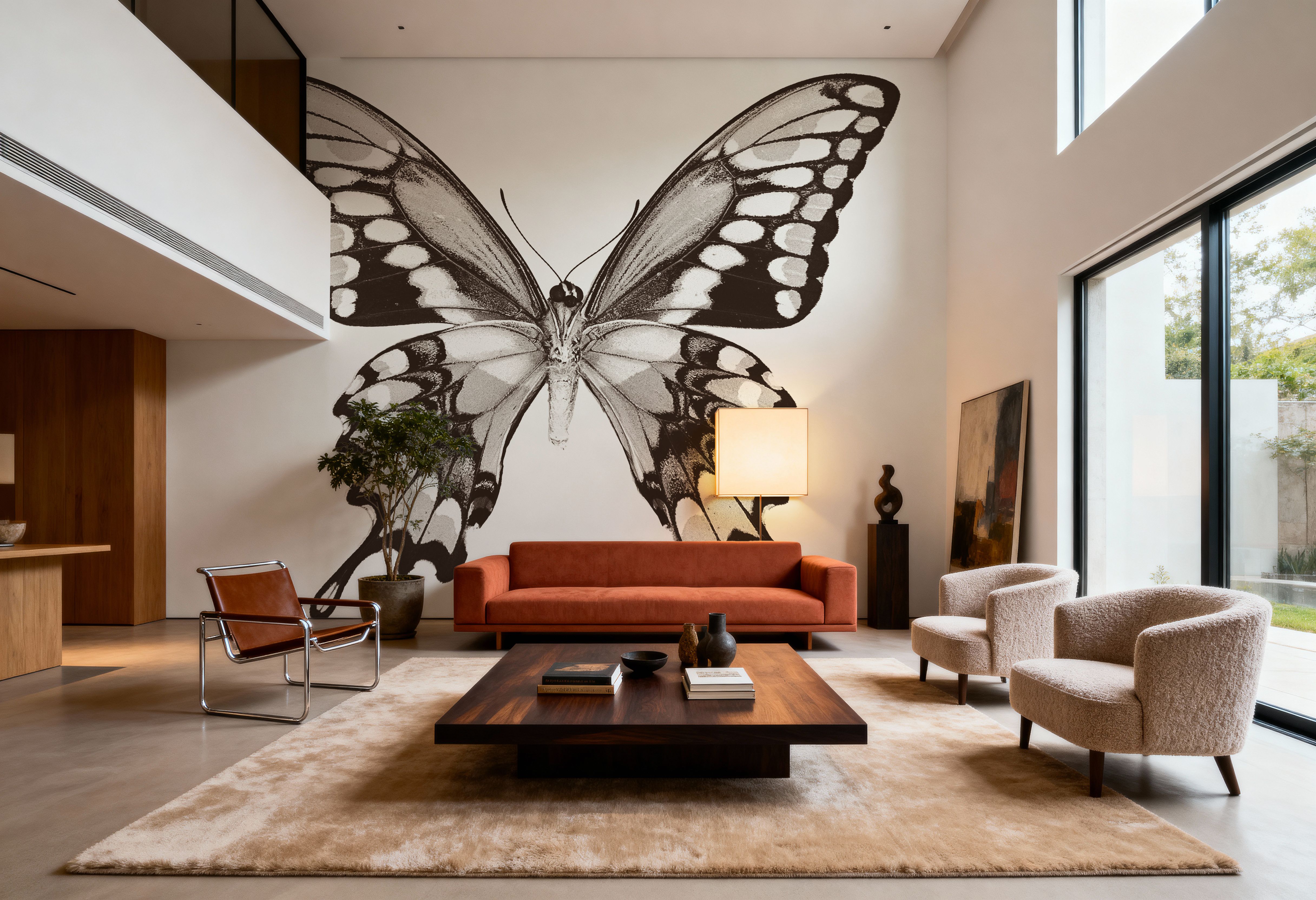 Butterfly VI BW on White, Wallpaper