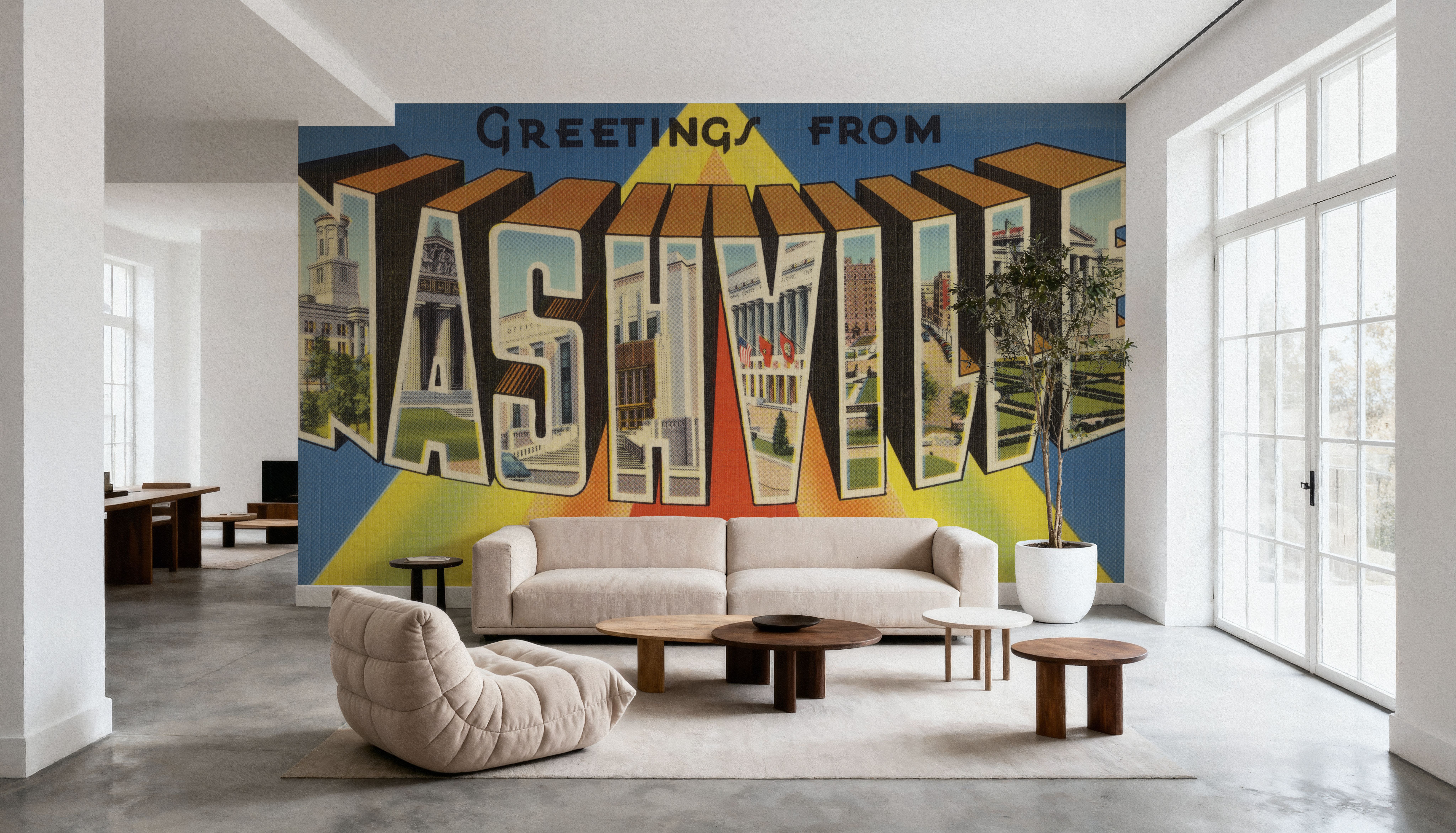 Greetings from Nashville - Screenprint Postcard