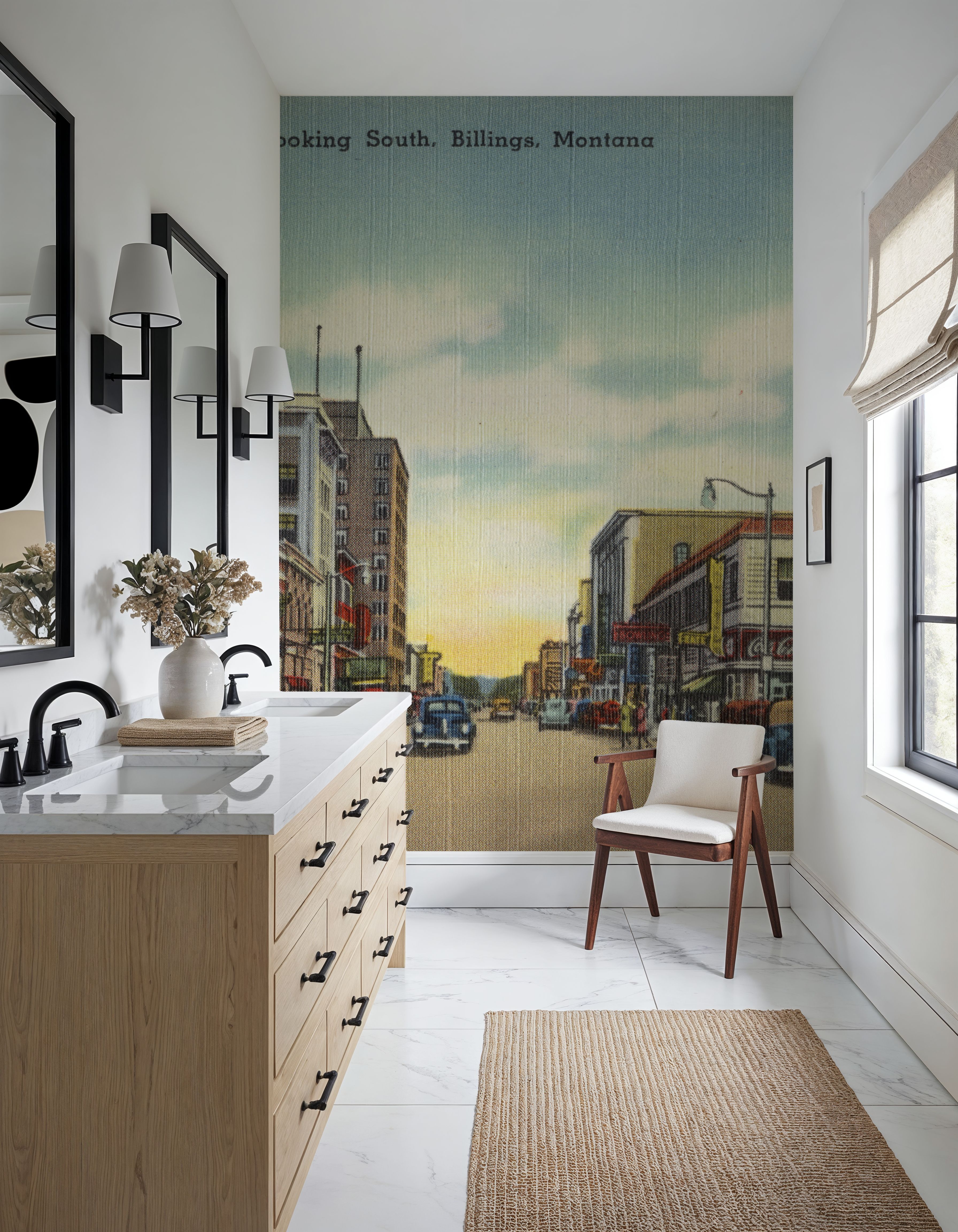 Greetings from Billings Montana - Screenprint Postcard