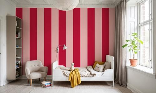 Circus Stripes, Red & Pink