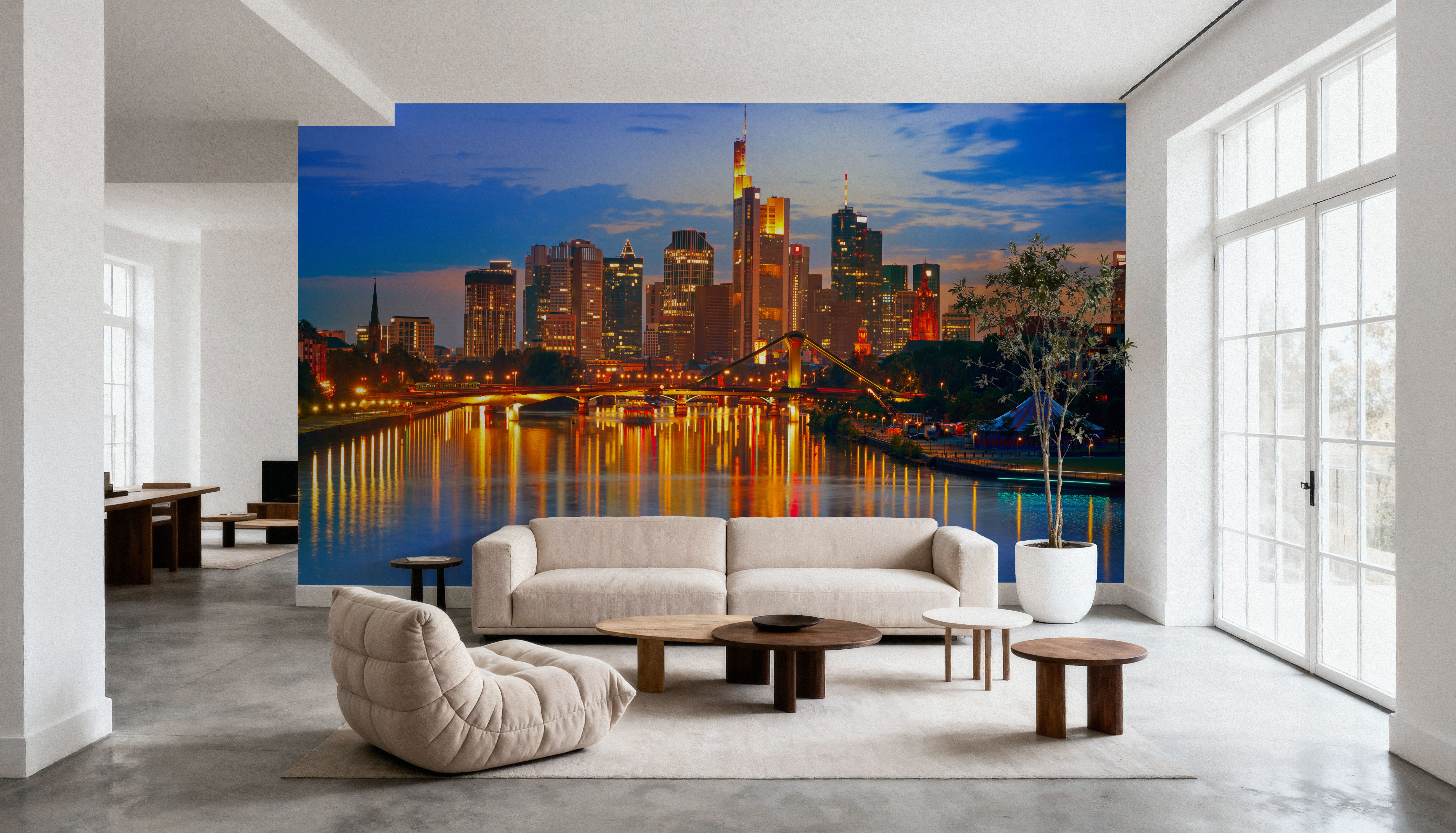 Urban Twilight Reflections, Wallpaper