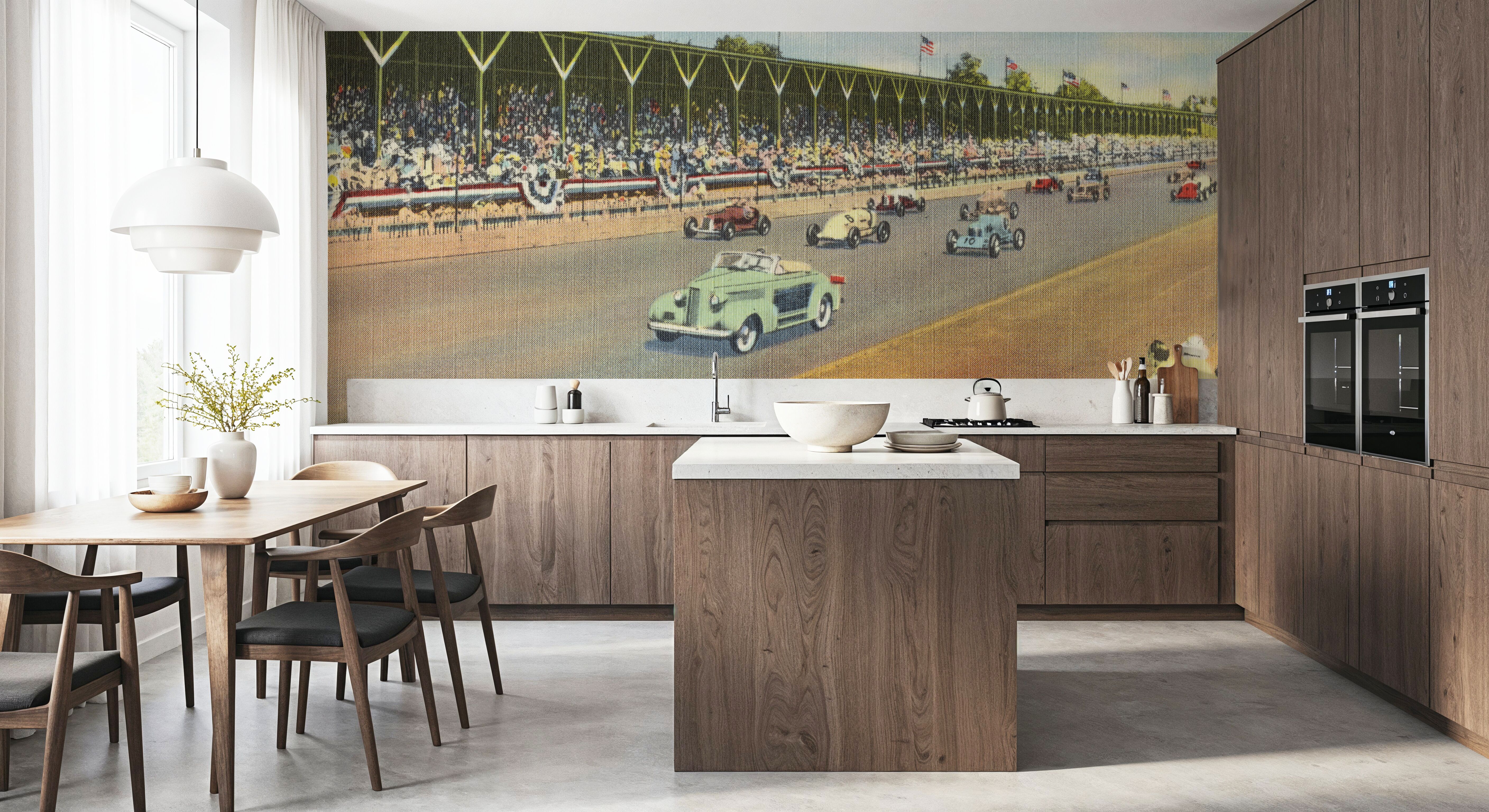 Greetings from Indy Speedway - Screenprint Postcard