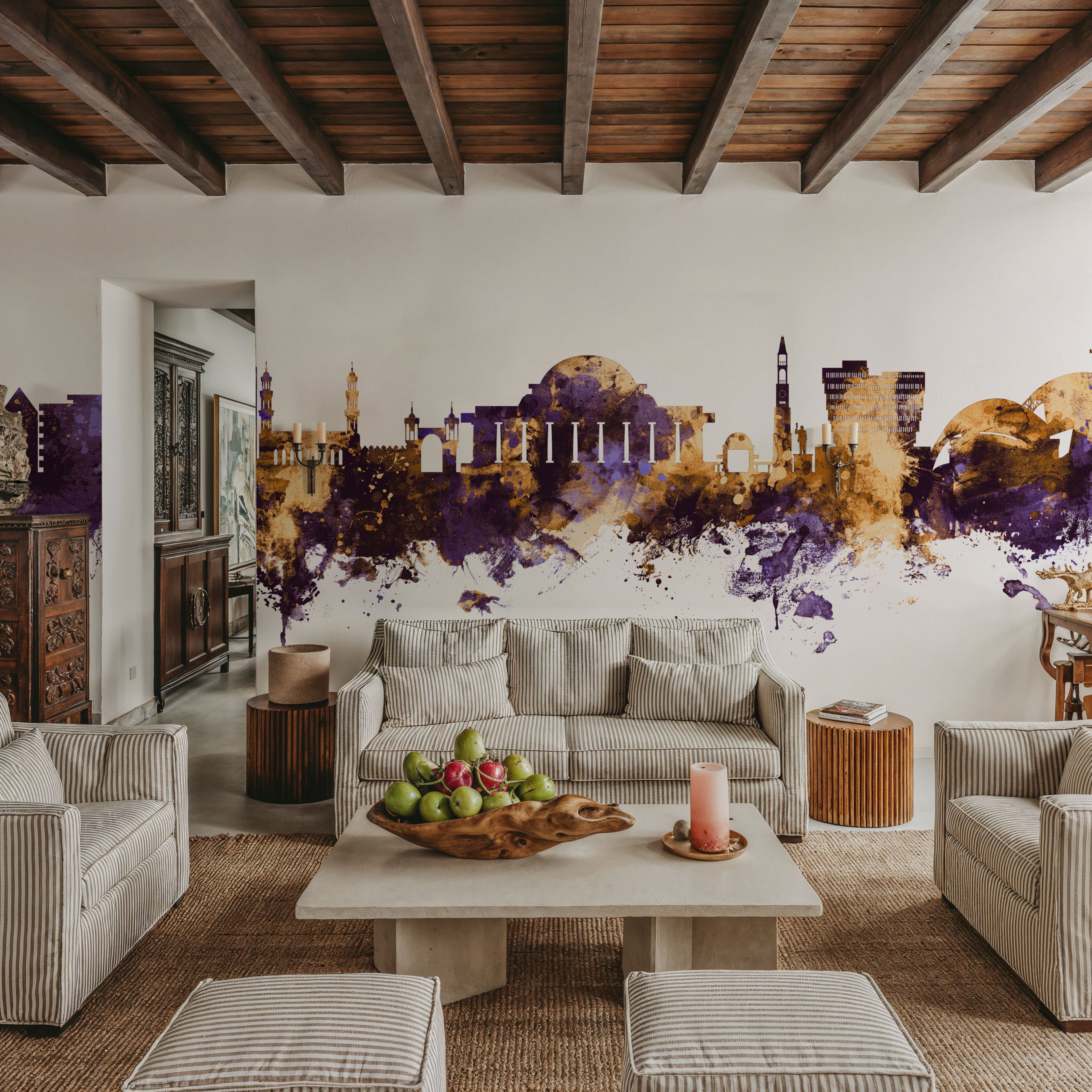 Lilongwe Malawi Skyline Purple & Gold