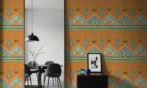 Floral Paisley Orange