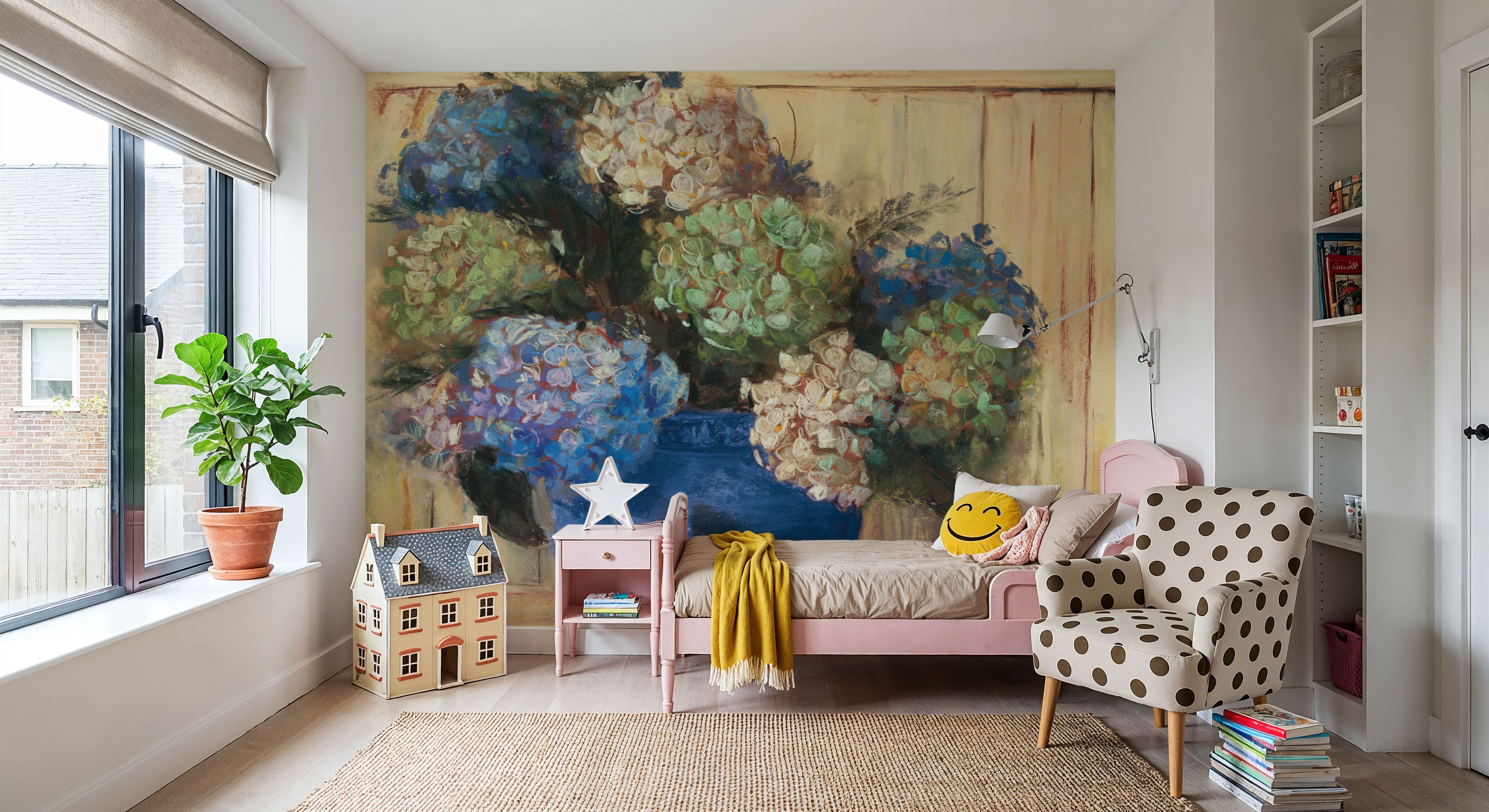 Summer Hydrangea Blue Pot