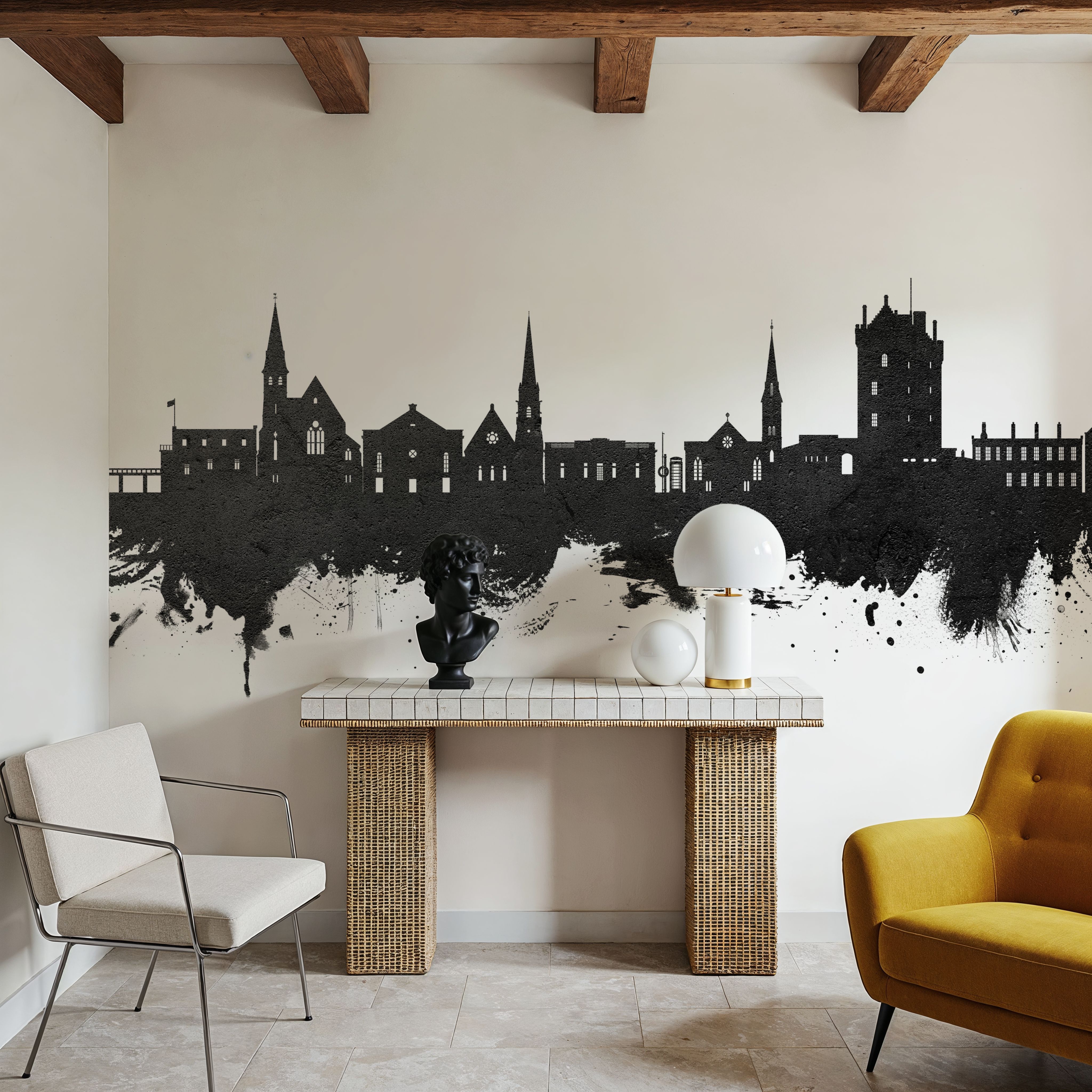 Broughty Ferry Scotland Skyline Black & White