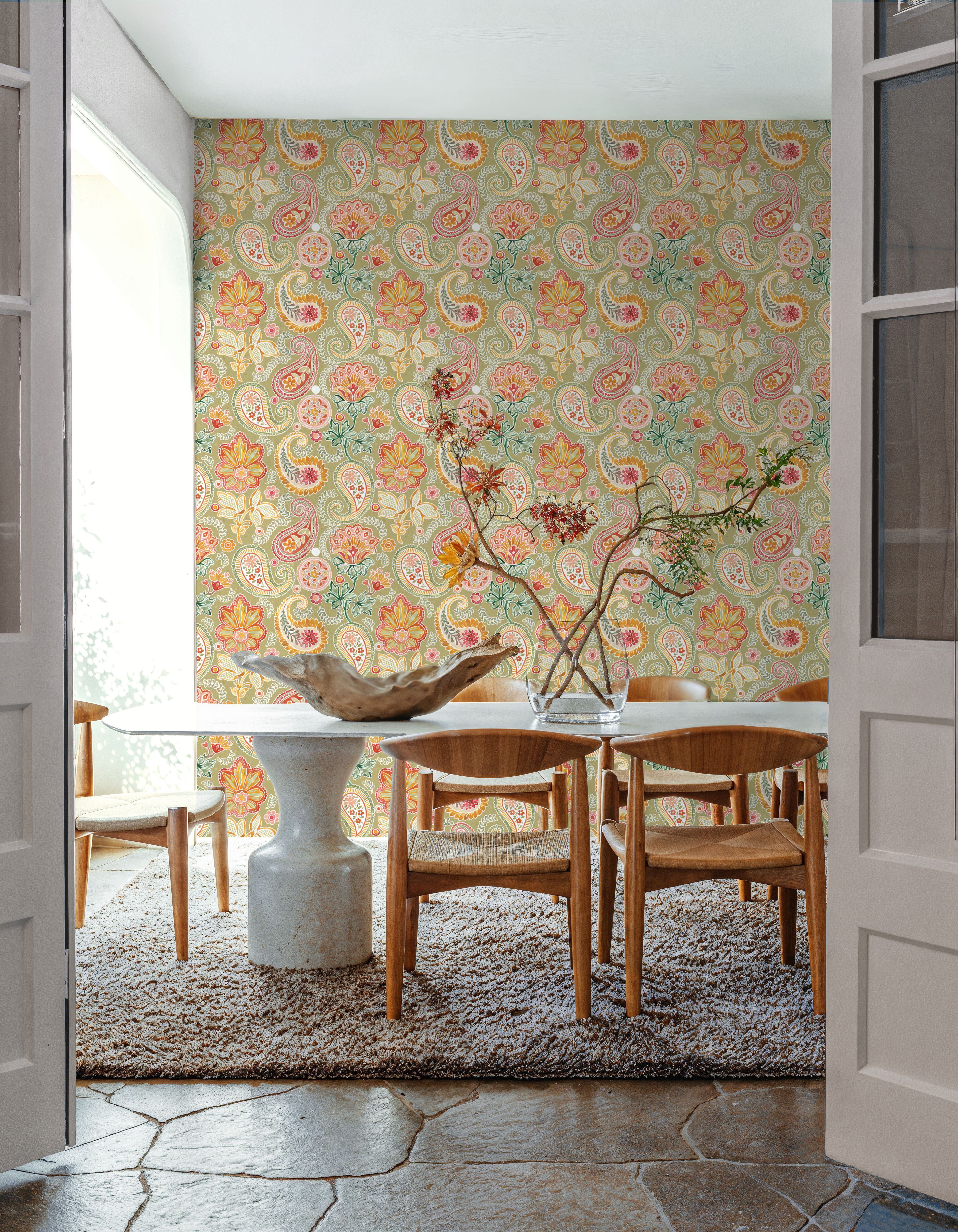 Harvest Paisley Mini Swamp Green