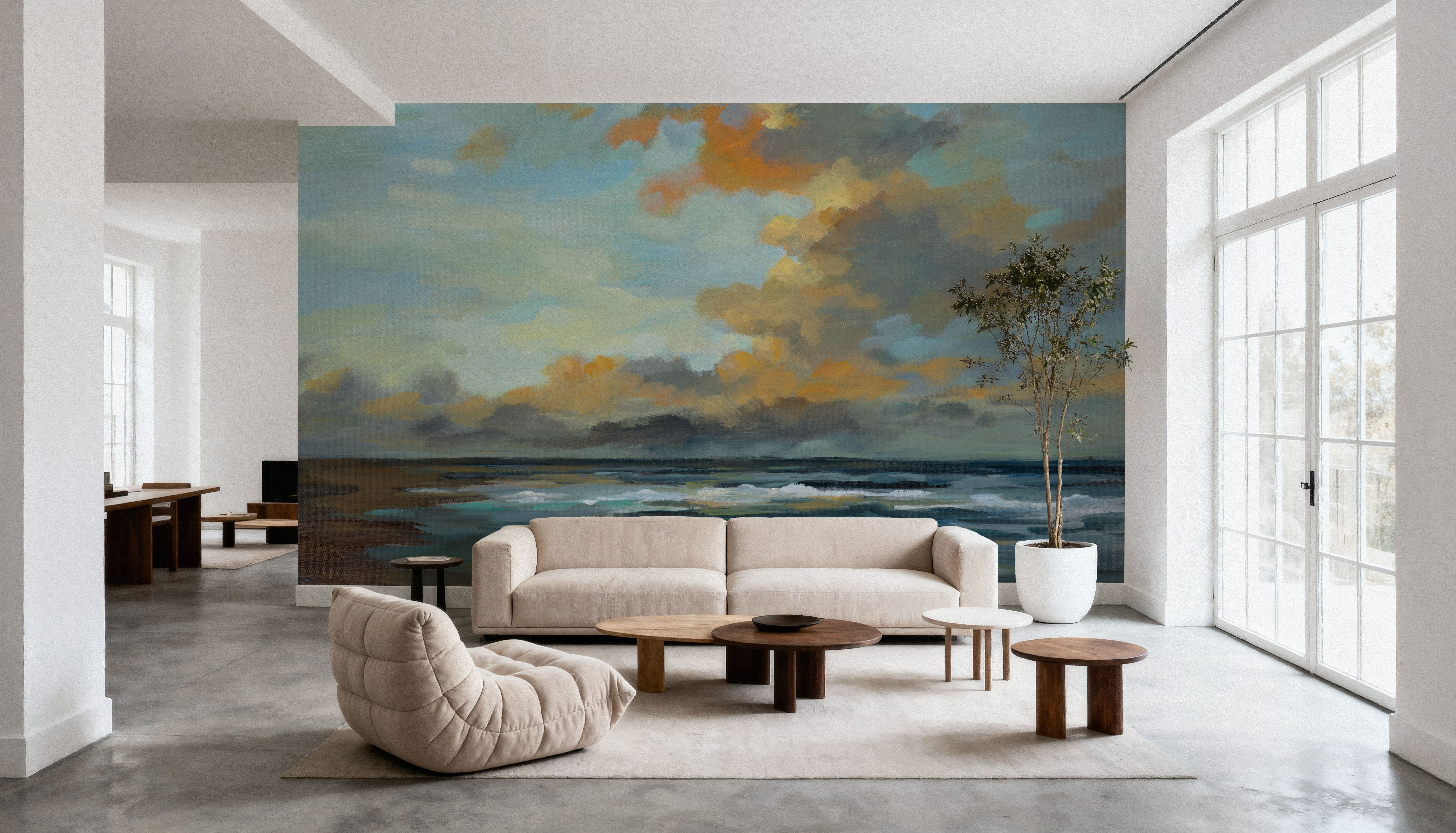 Sunset Oceanside, Behang