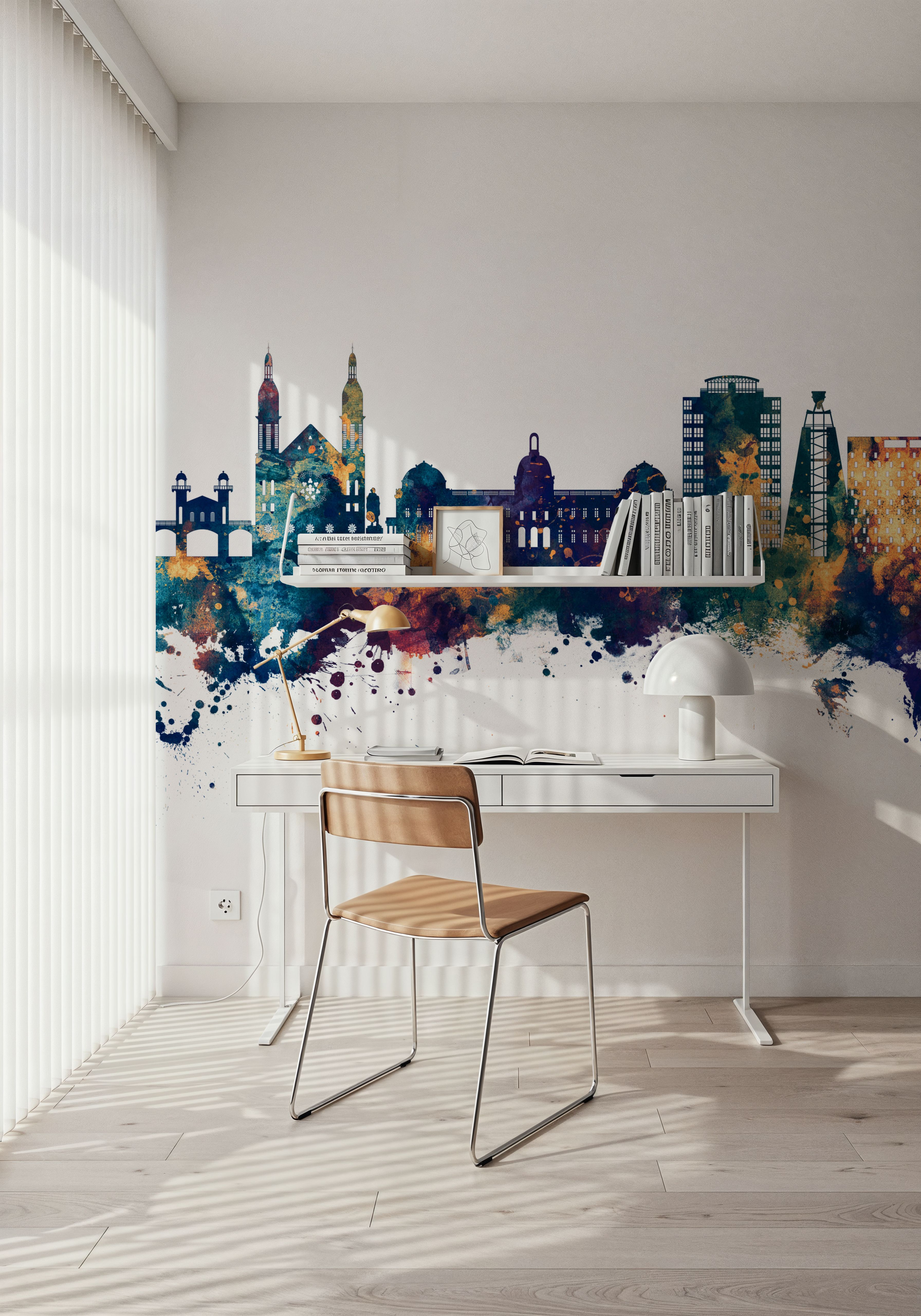 Port-au-Prince Haiti Skyline Blue & Bronze