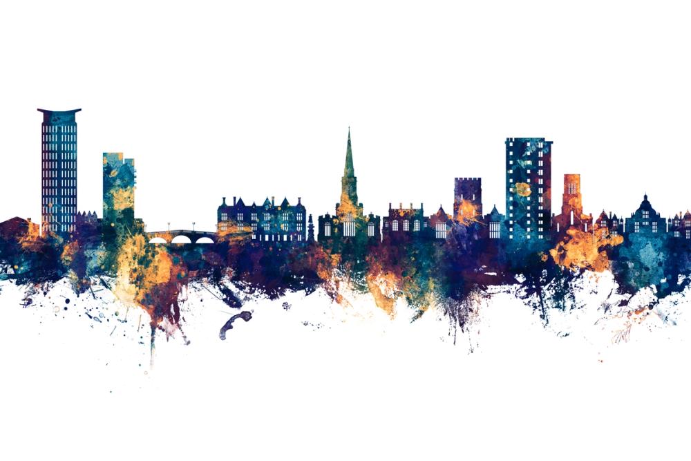 Bedford England Skyline Blu& Bronze