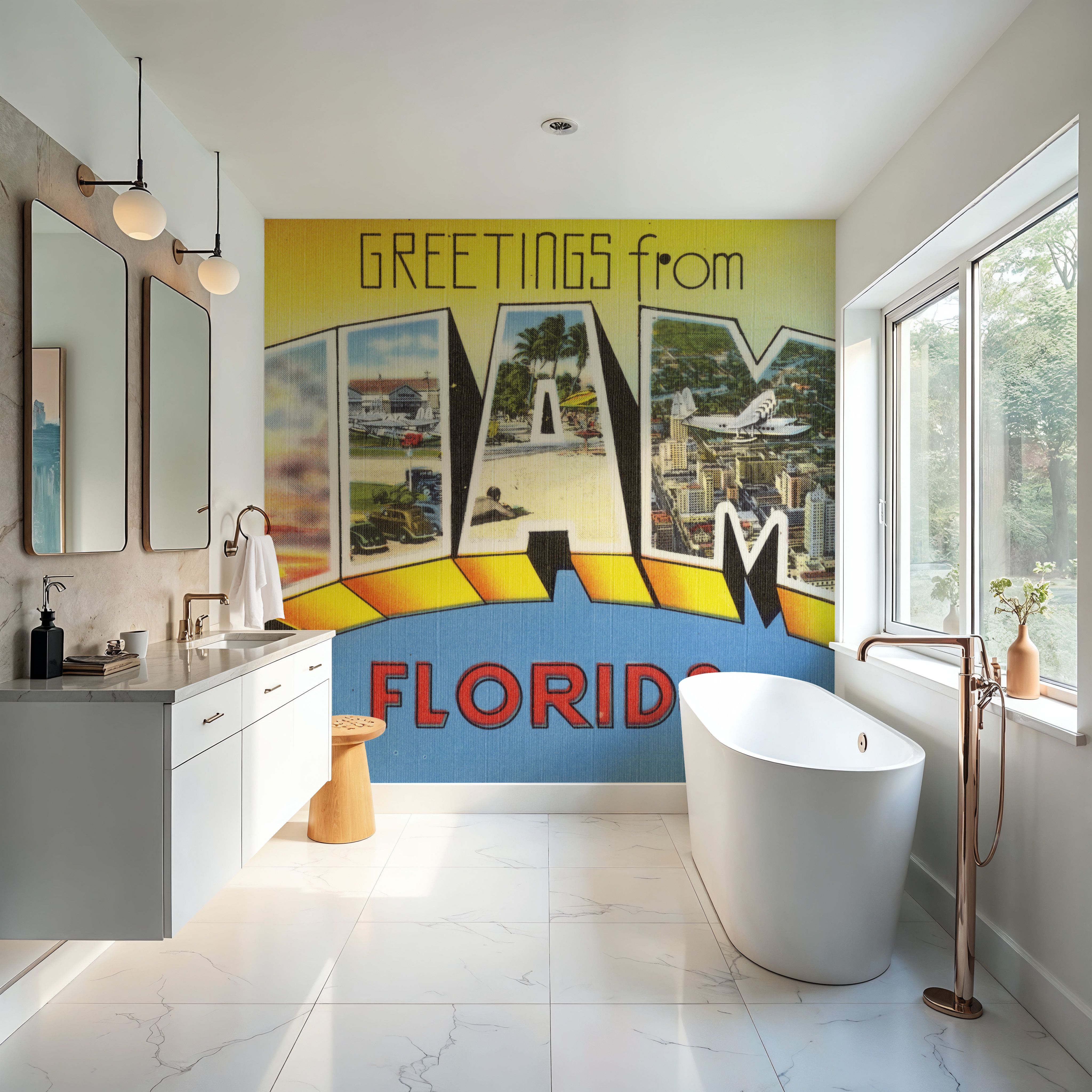 Greetings from Miami - Screenprint Postcard
