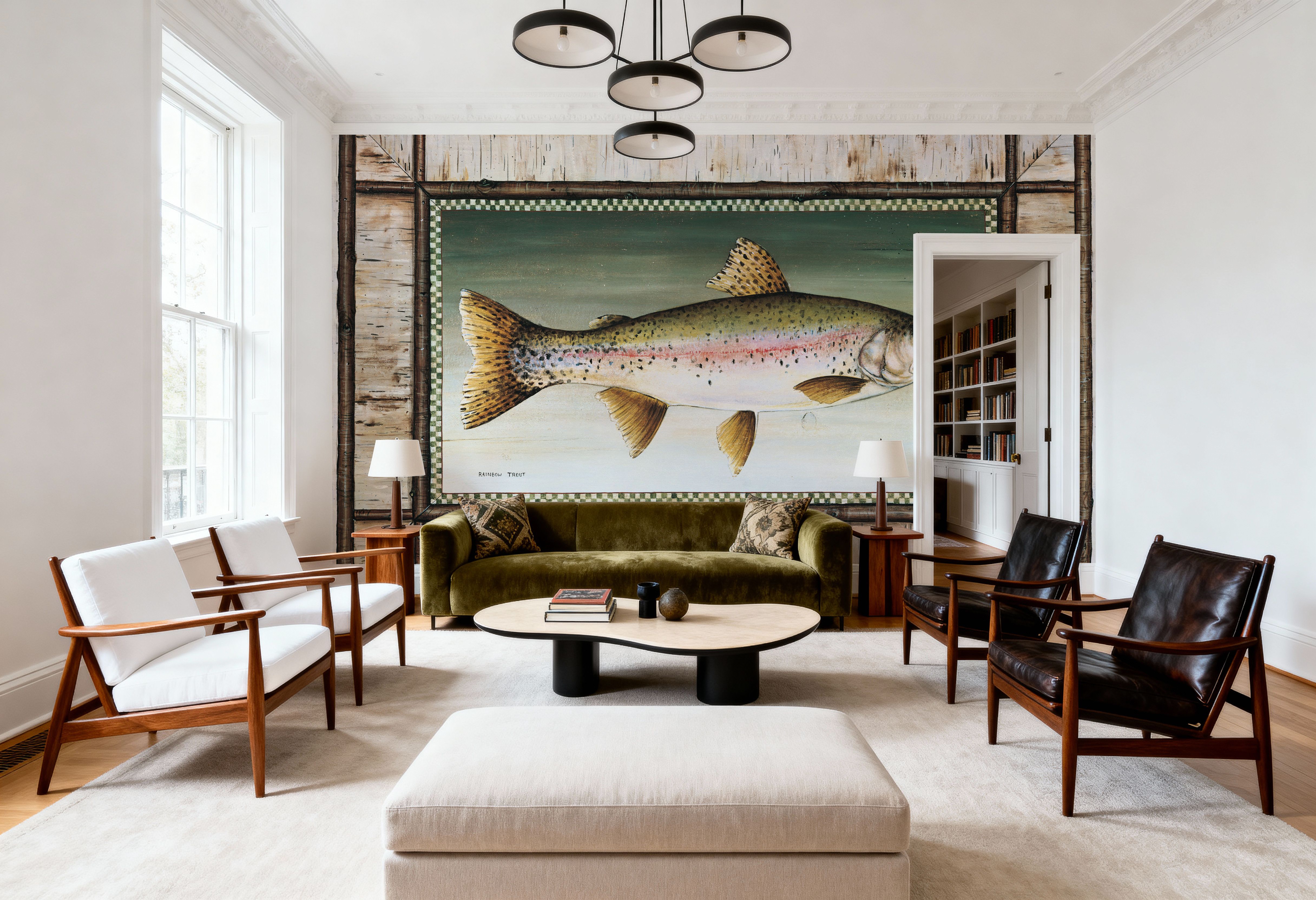 Rainbow Trout Birch Border