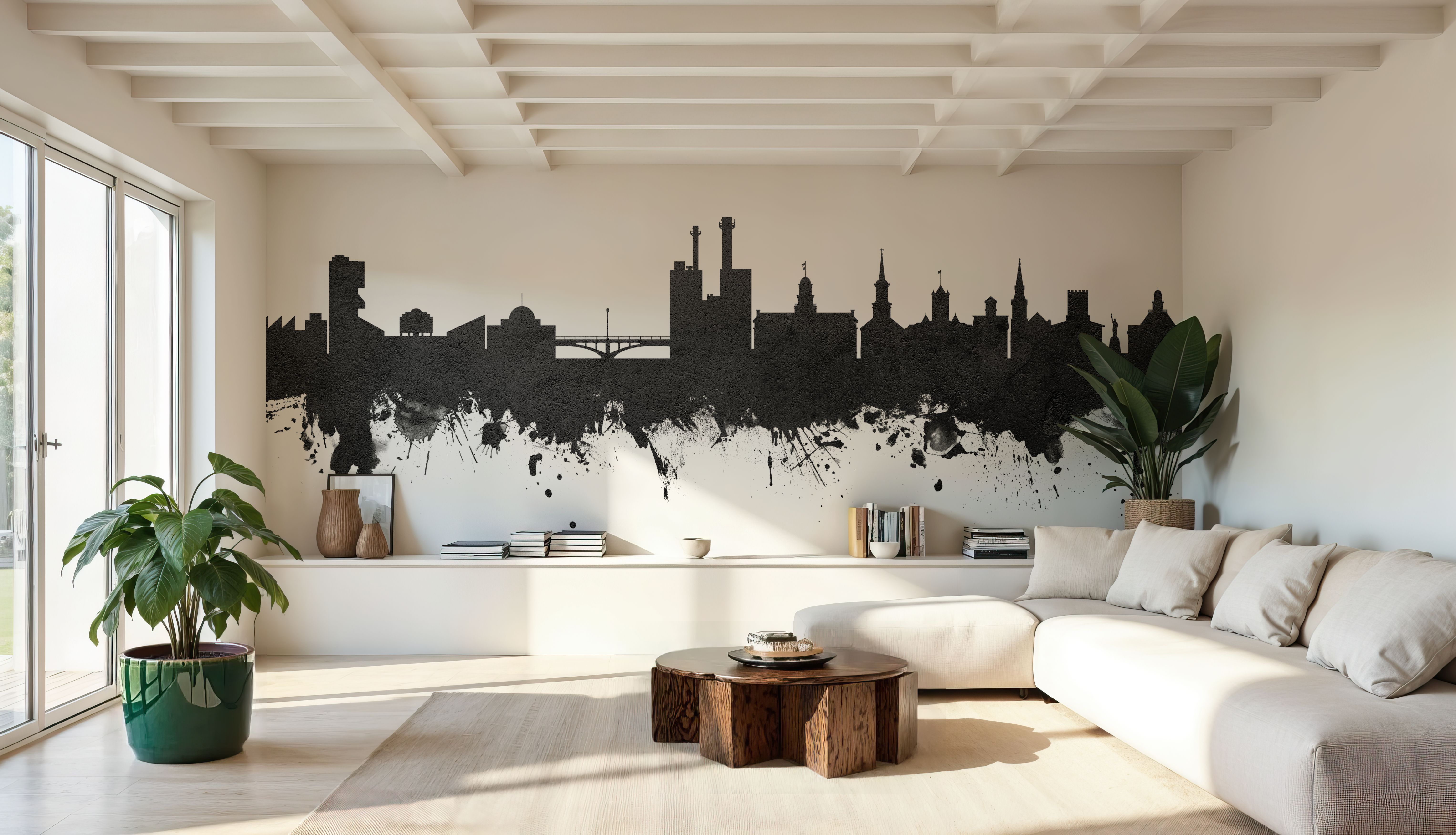 Iowa City Skyline Black & White