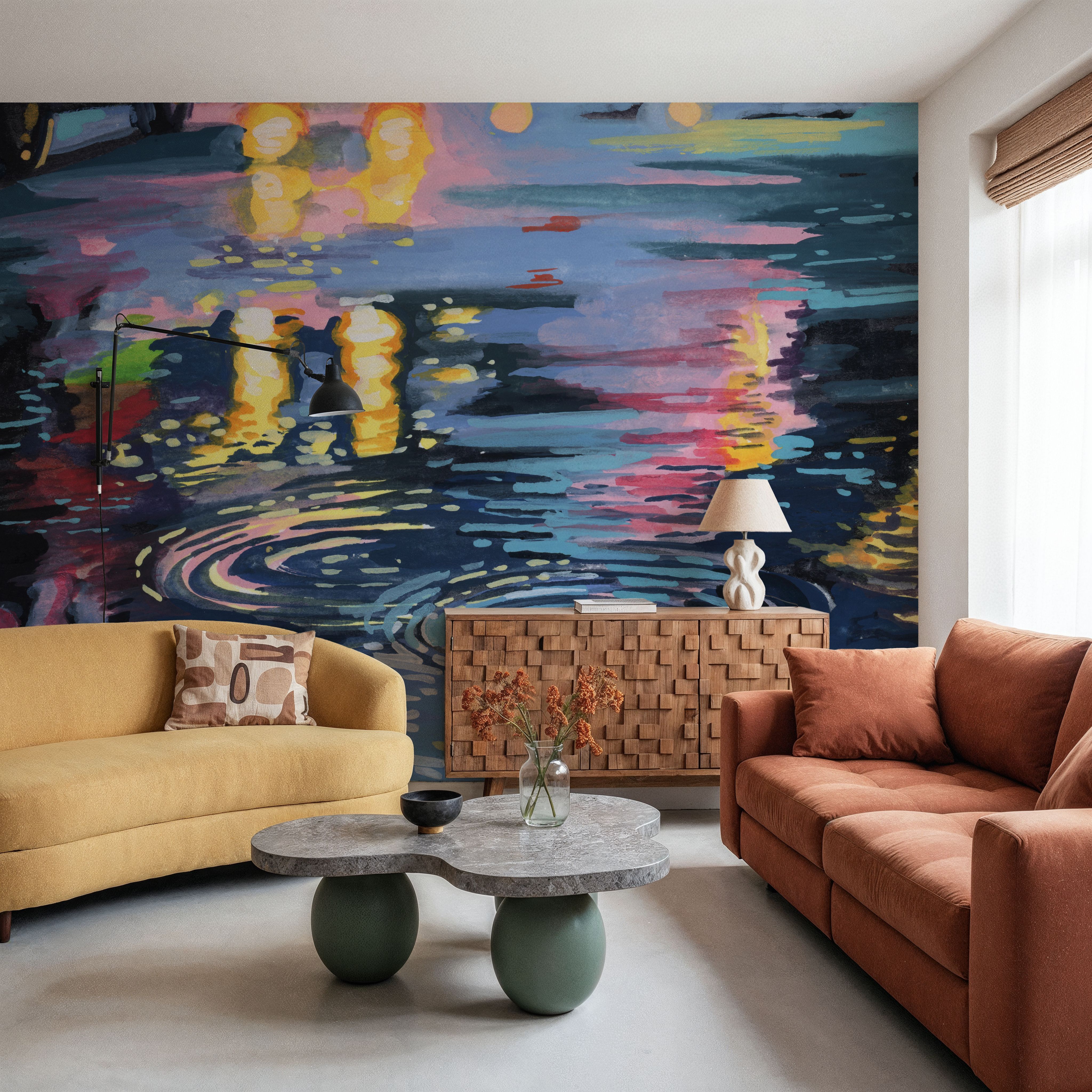 Rain Drops On City Road