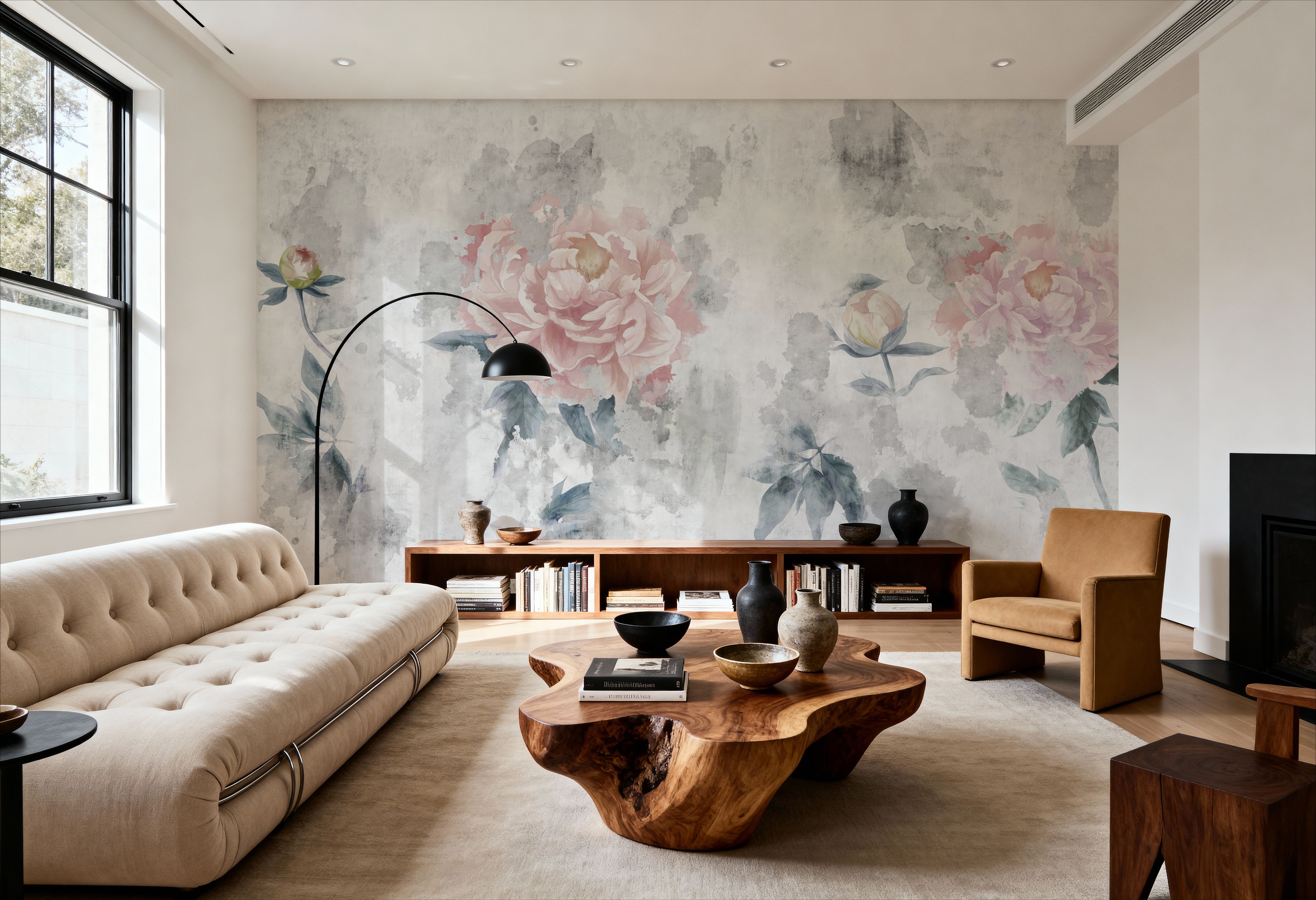 Blurry Peonies, Carte da parati