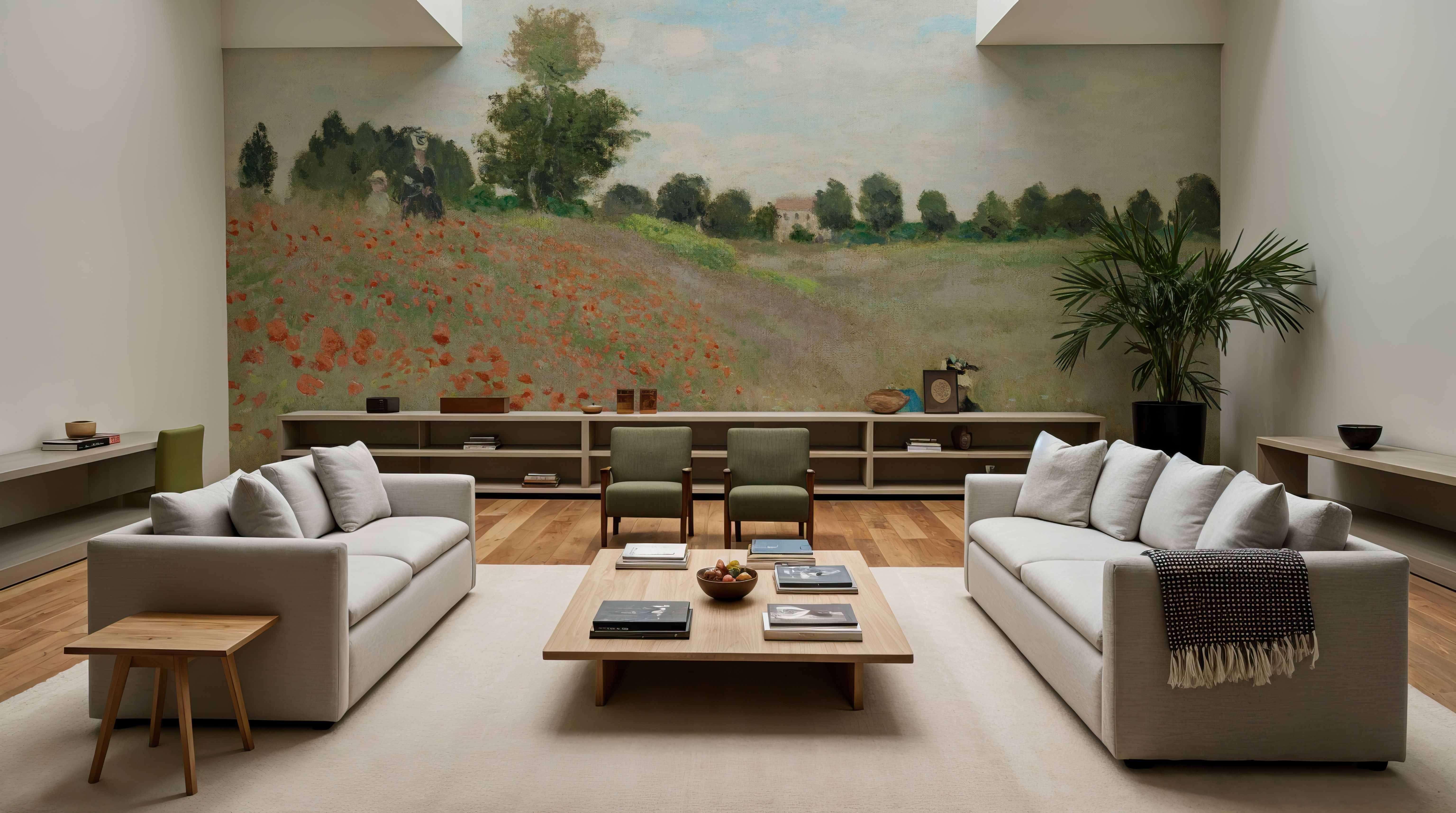 The Poppy Field near Argenteuil, Behang