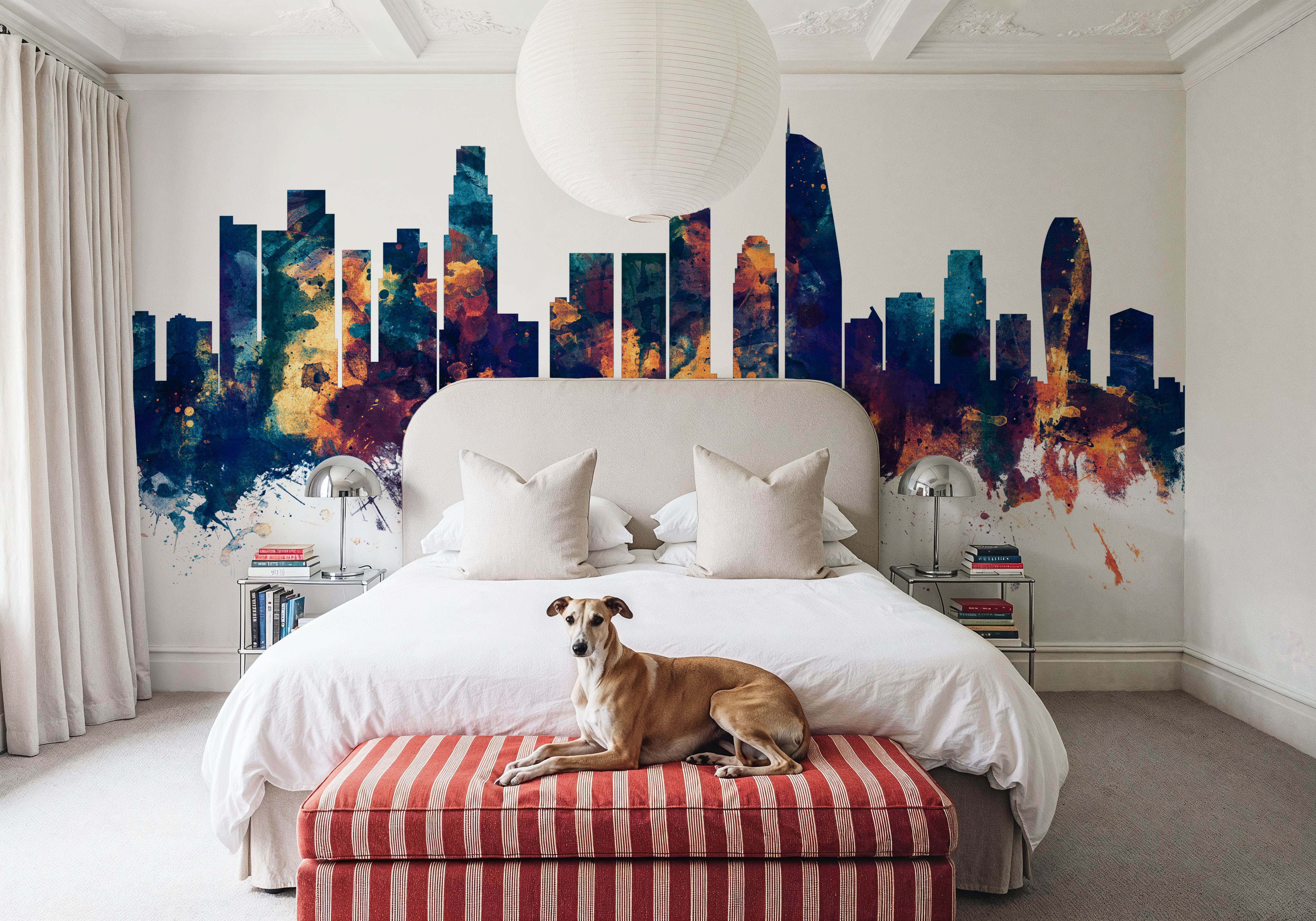 Los Angeles Skyline Blue & Bronze
