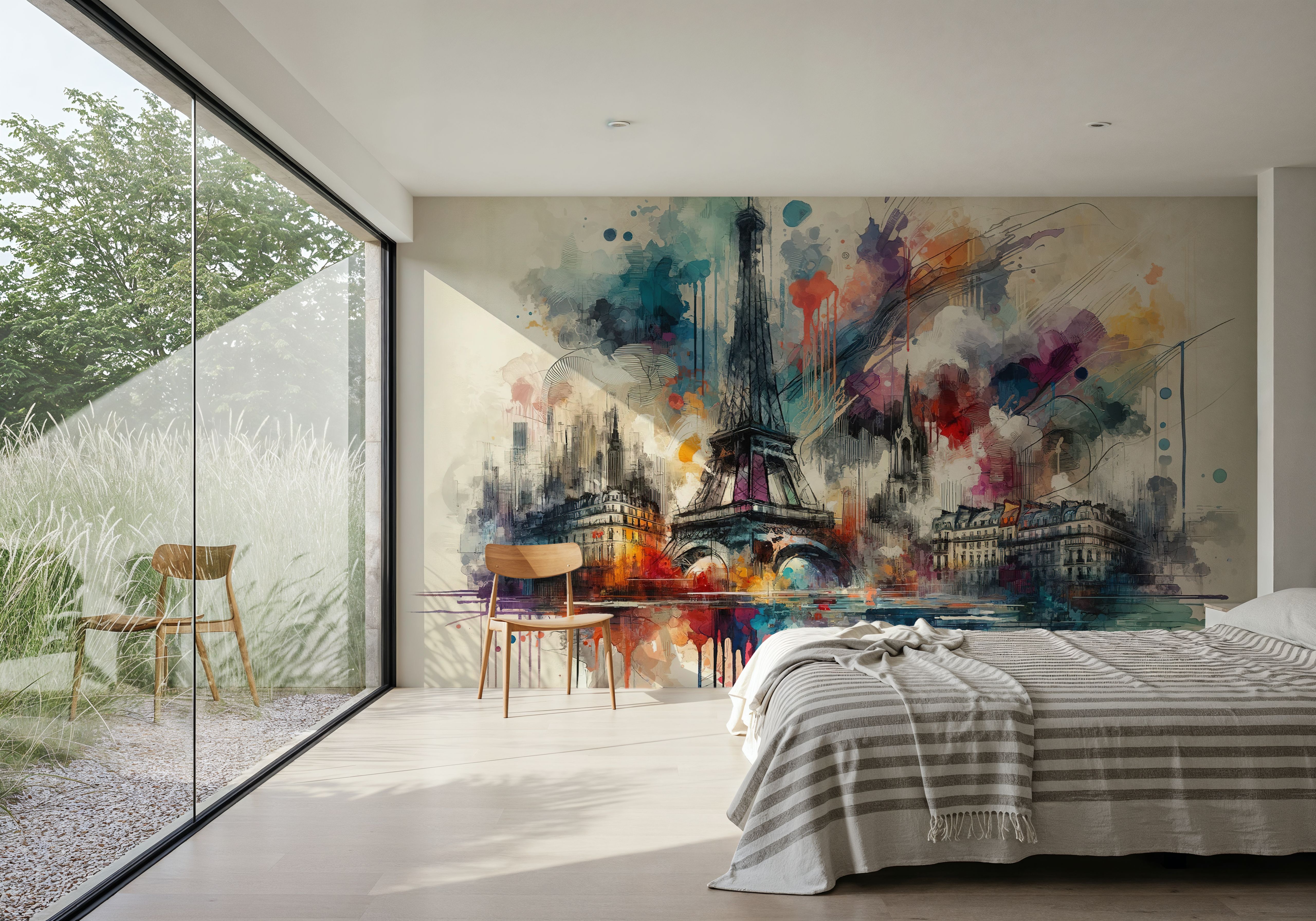 Watercolor Skyline Paris II