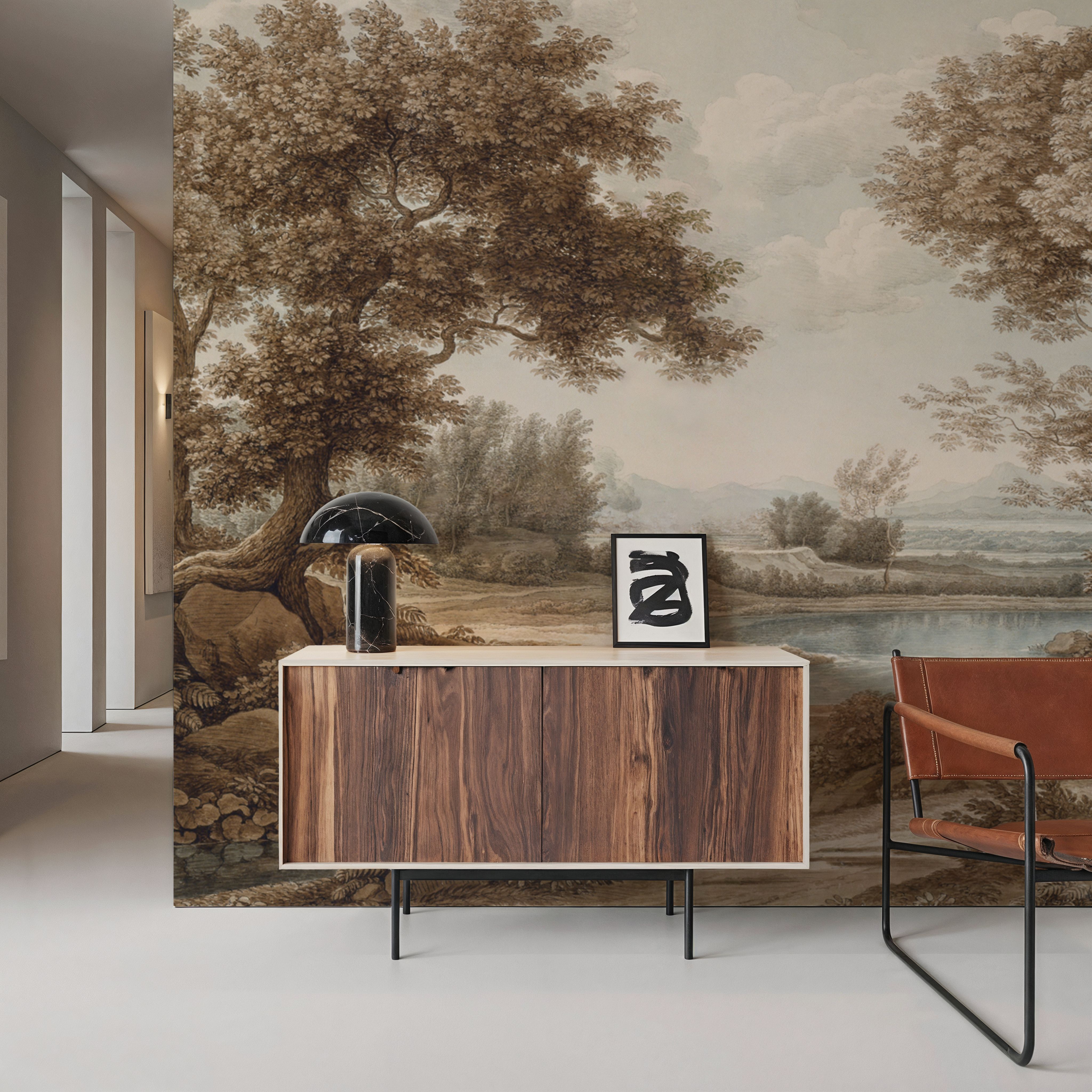 Riverbank Oak Landscape, Earth