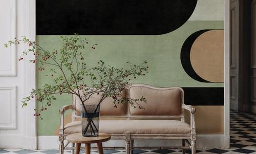 Modern Elements, Beige & Green