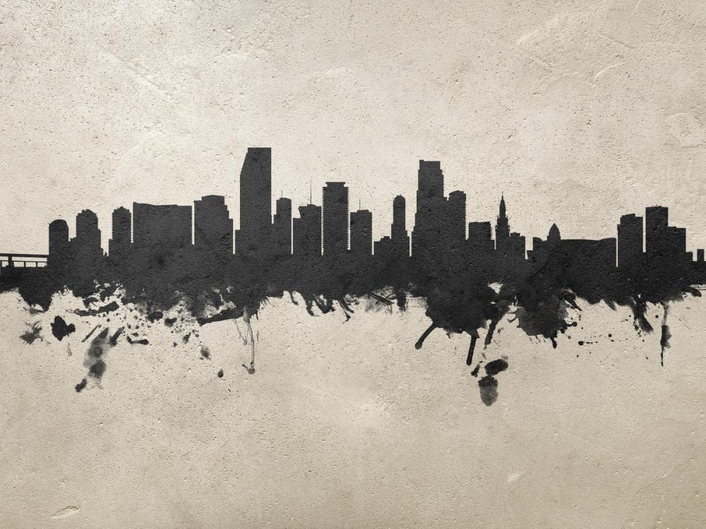 Miami Florida Skyline Concrete