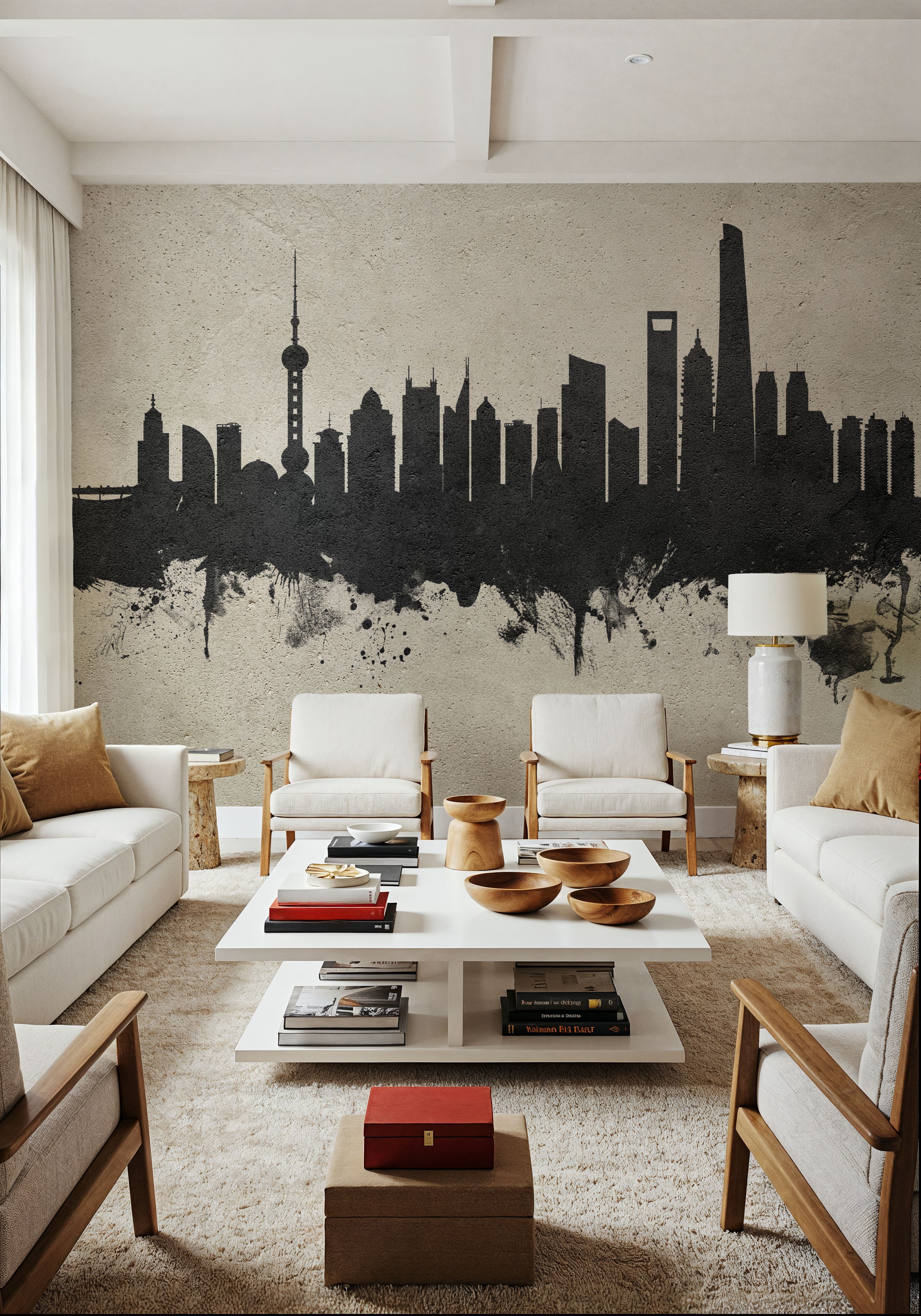 Shanghai China Skyline Concrete
