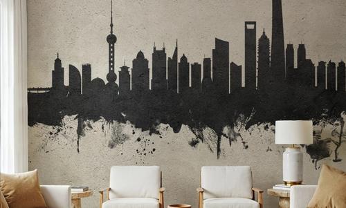 Shanghai China Skyline Concrete