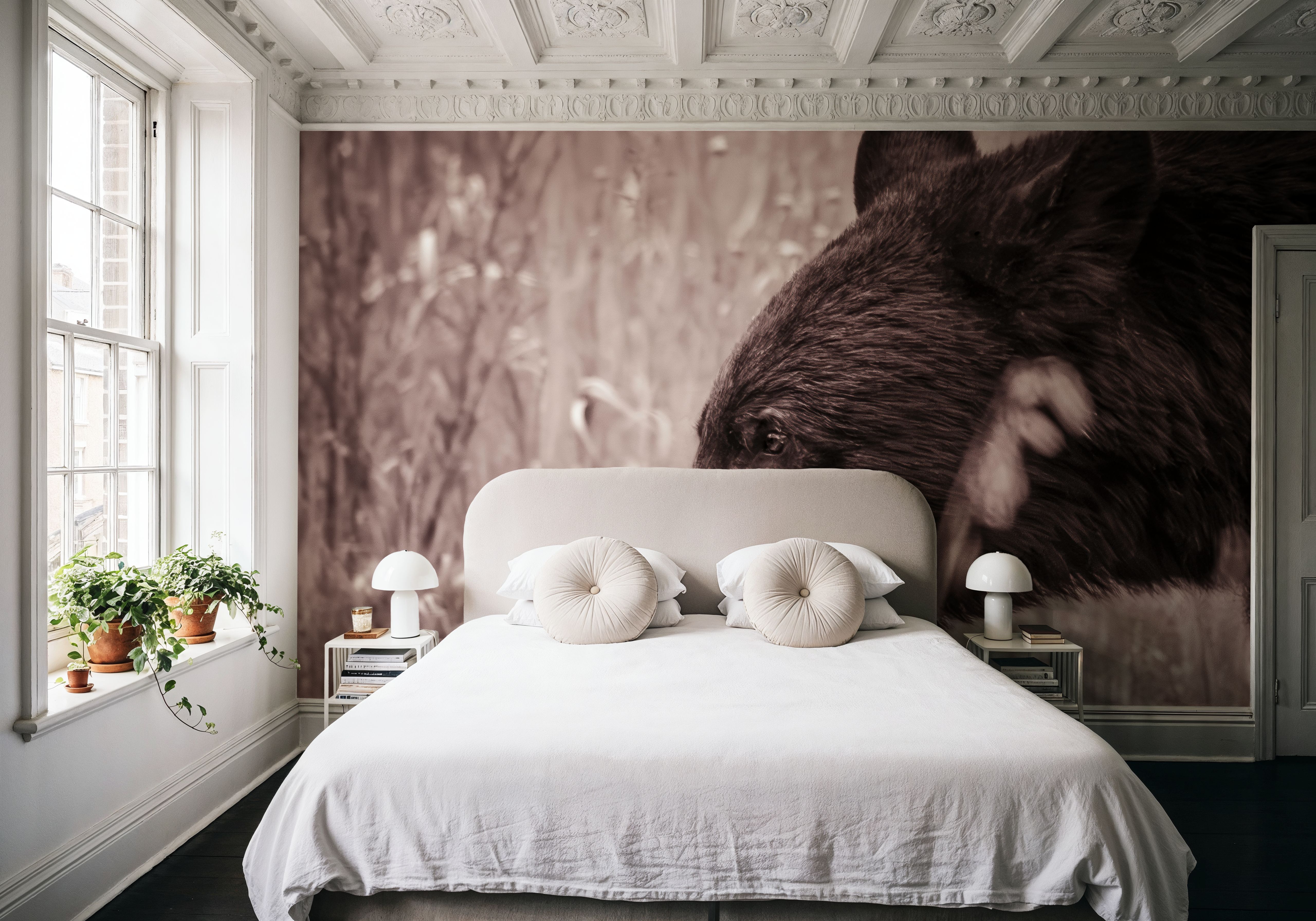 Black Bear in British Columbia Sepia Tones