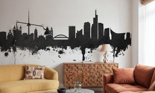 Vilnius Lithuania Skyline Black & White